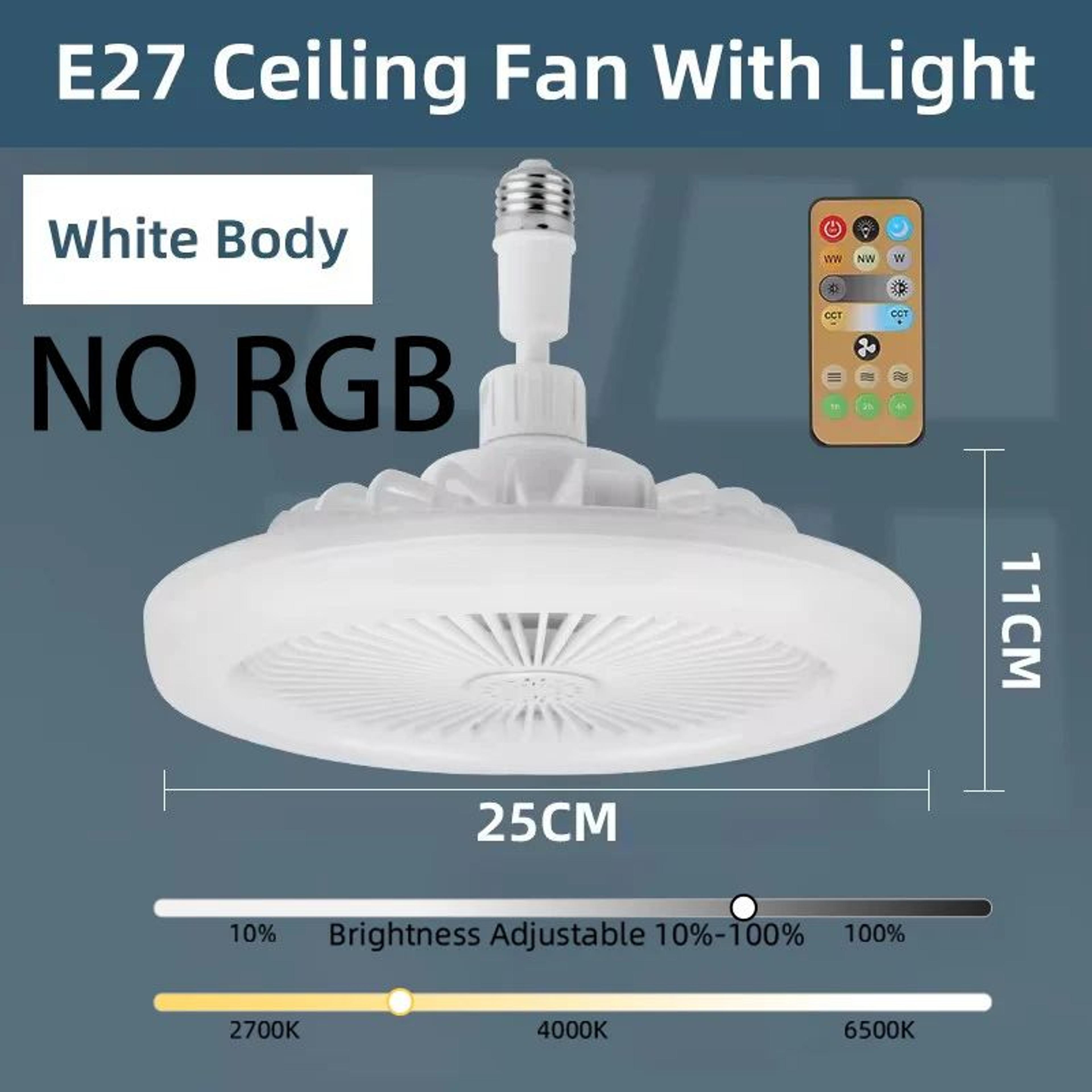 Dimmable LED Ceiling Fan Light With Remote 9