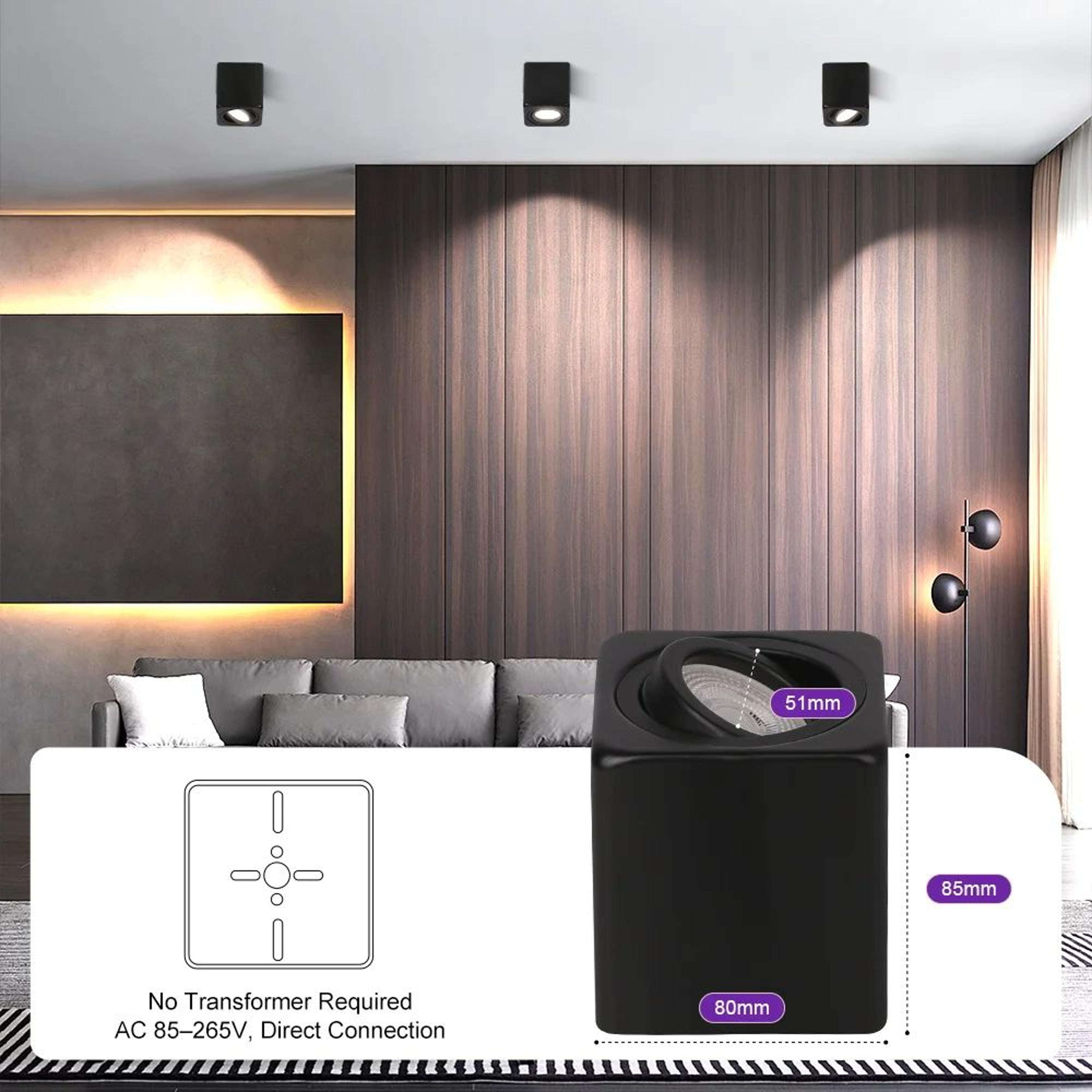 GU10 Surface Mounted LED Ceiling Spotlight 1