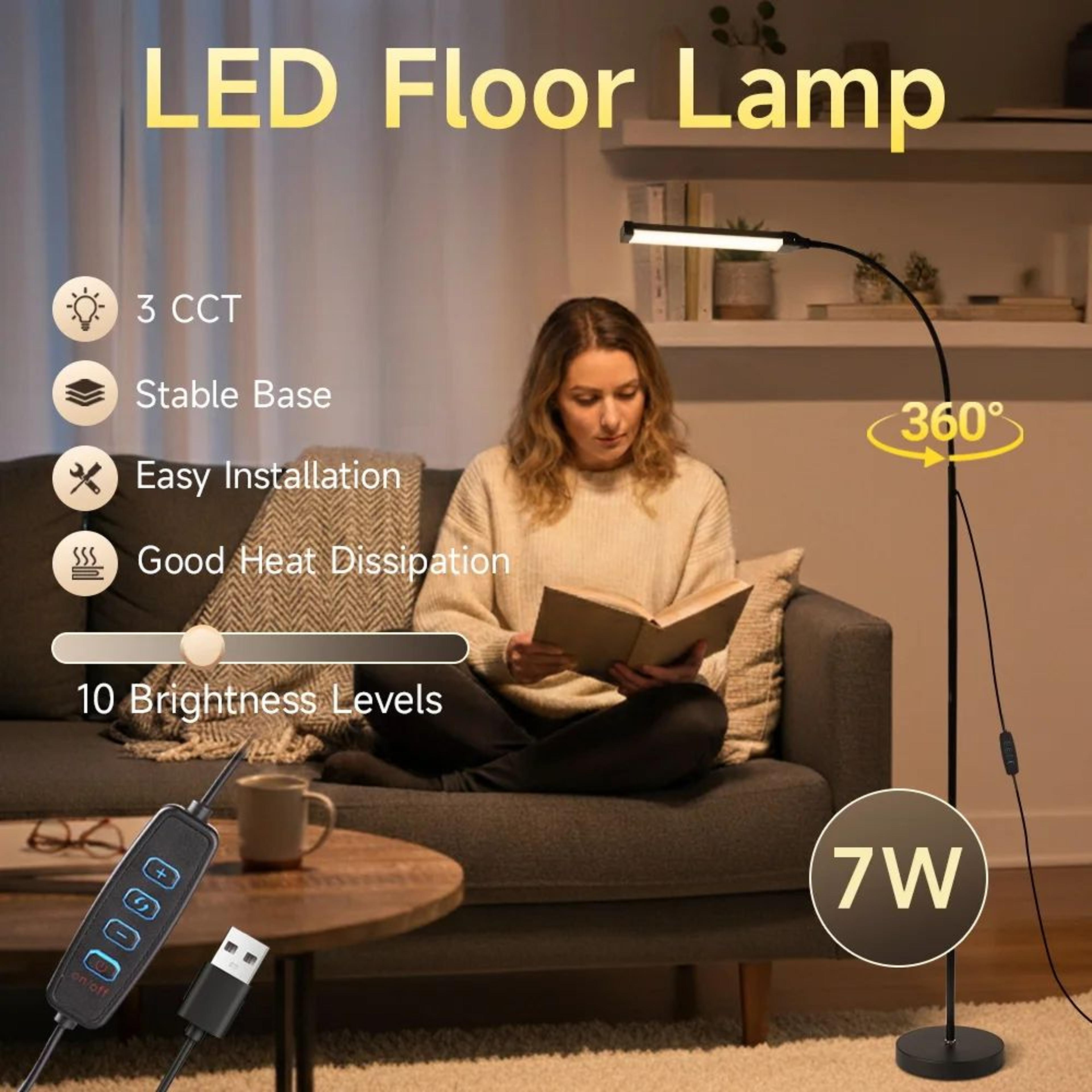 Modern Dimmable LED Floor Lamp 2