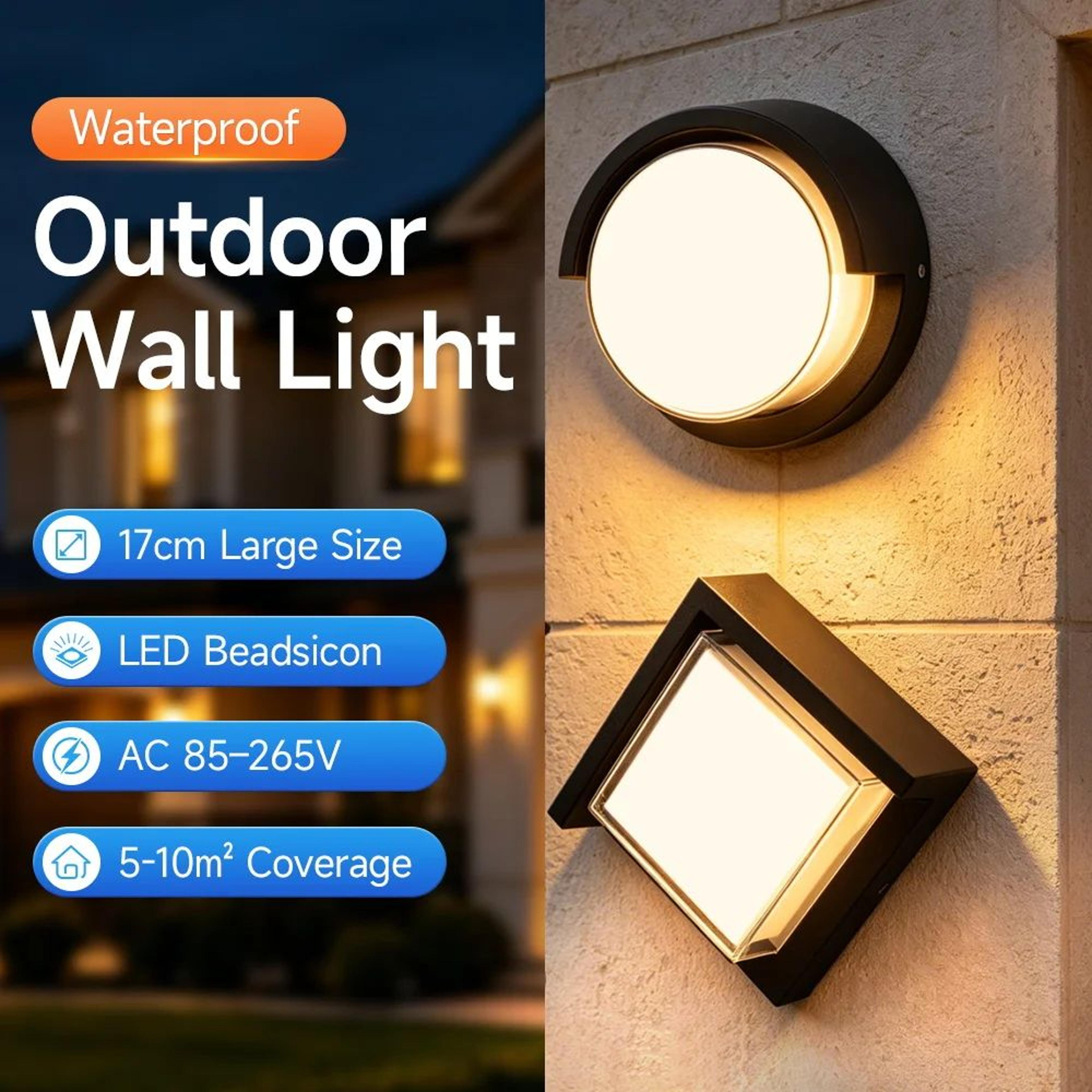 modern waterproof outdoor wall light