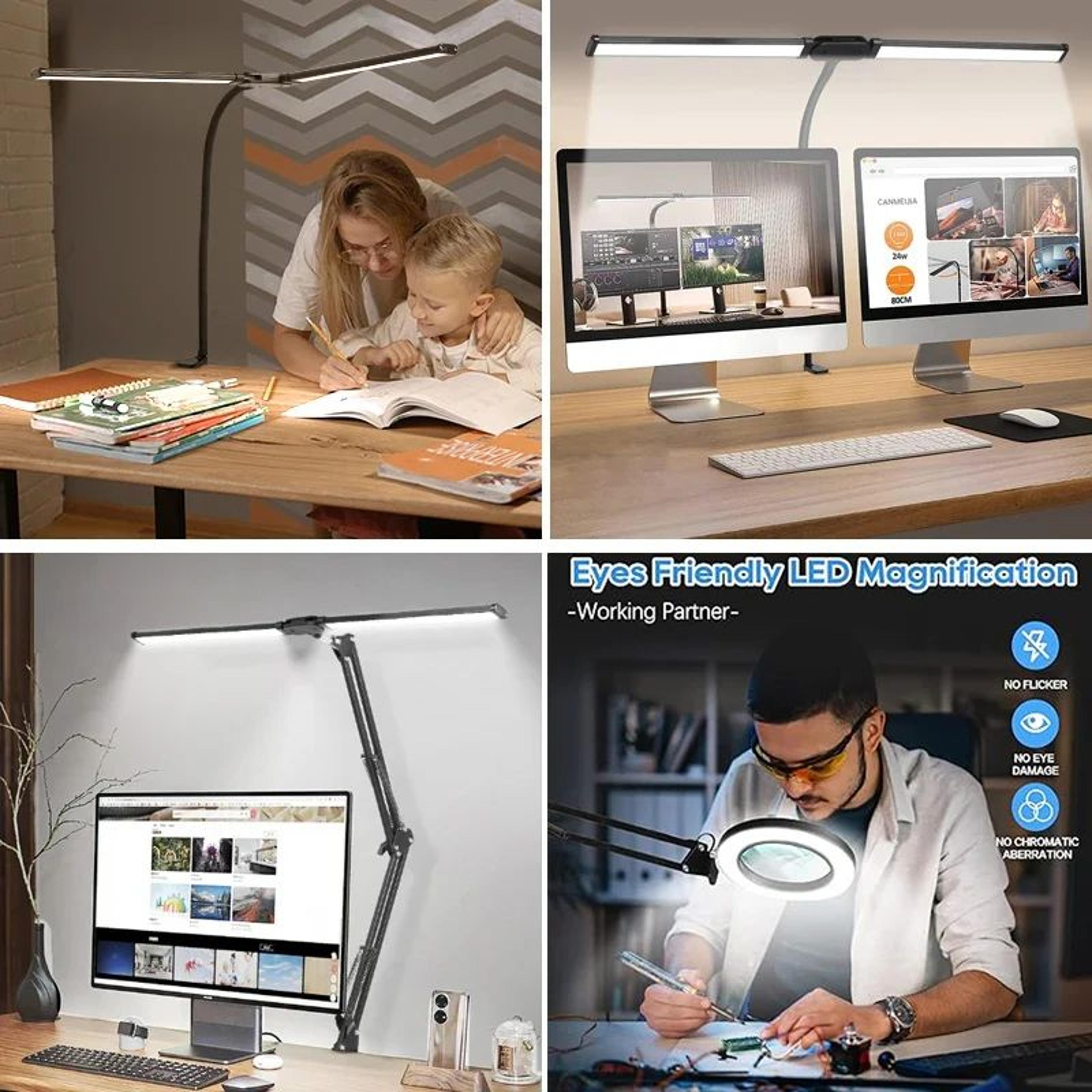 Double Head LED Desk Lamp 5