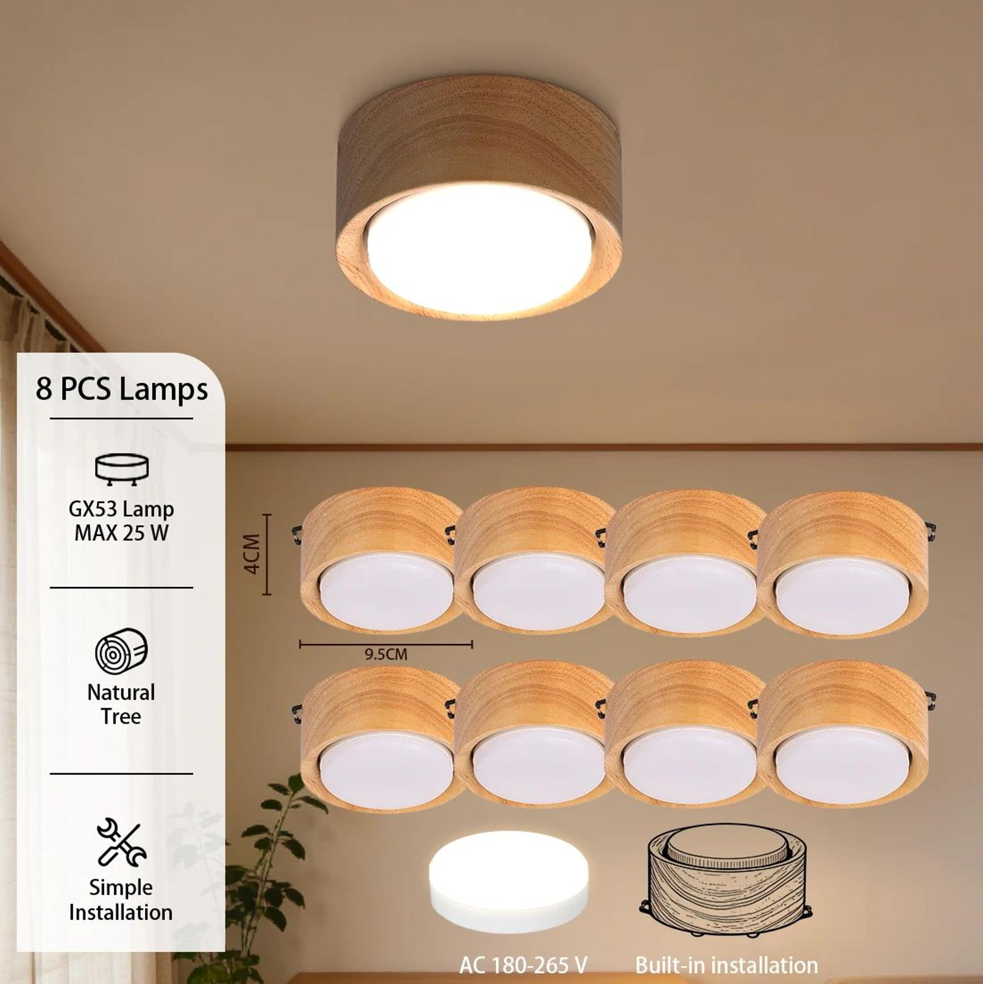 Solid Wood LED Ceiling Spotlight 13