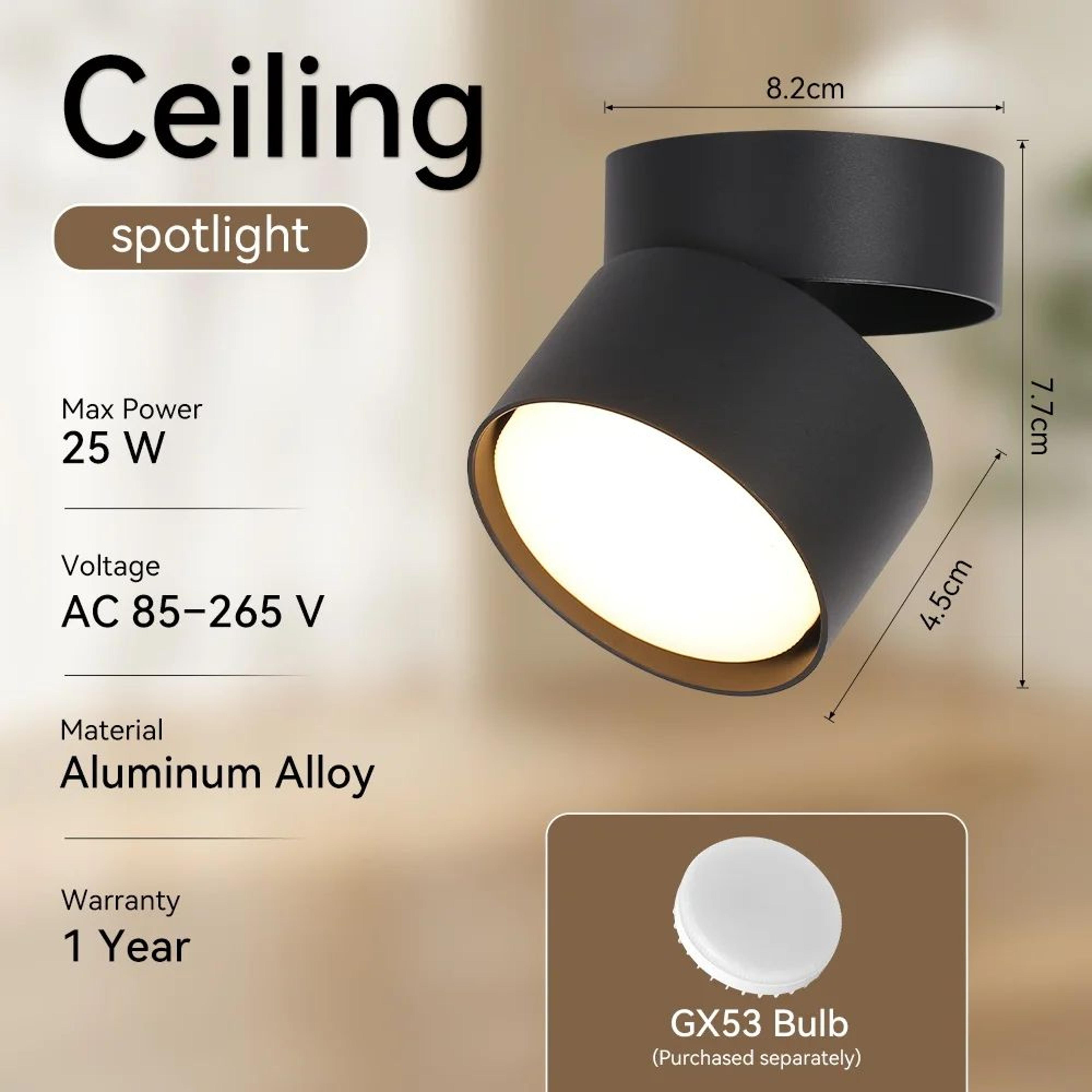 Rotating GX53 LED Ceiling Spotlight 8