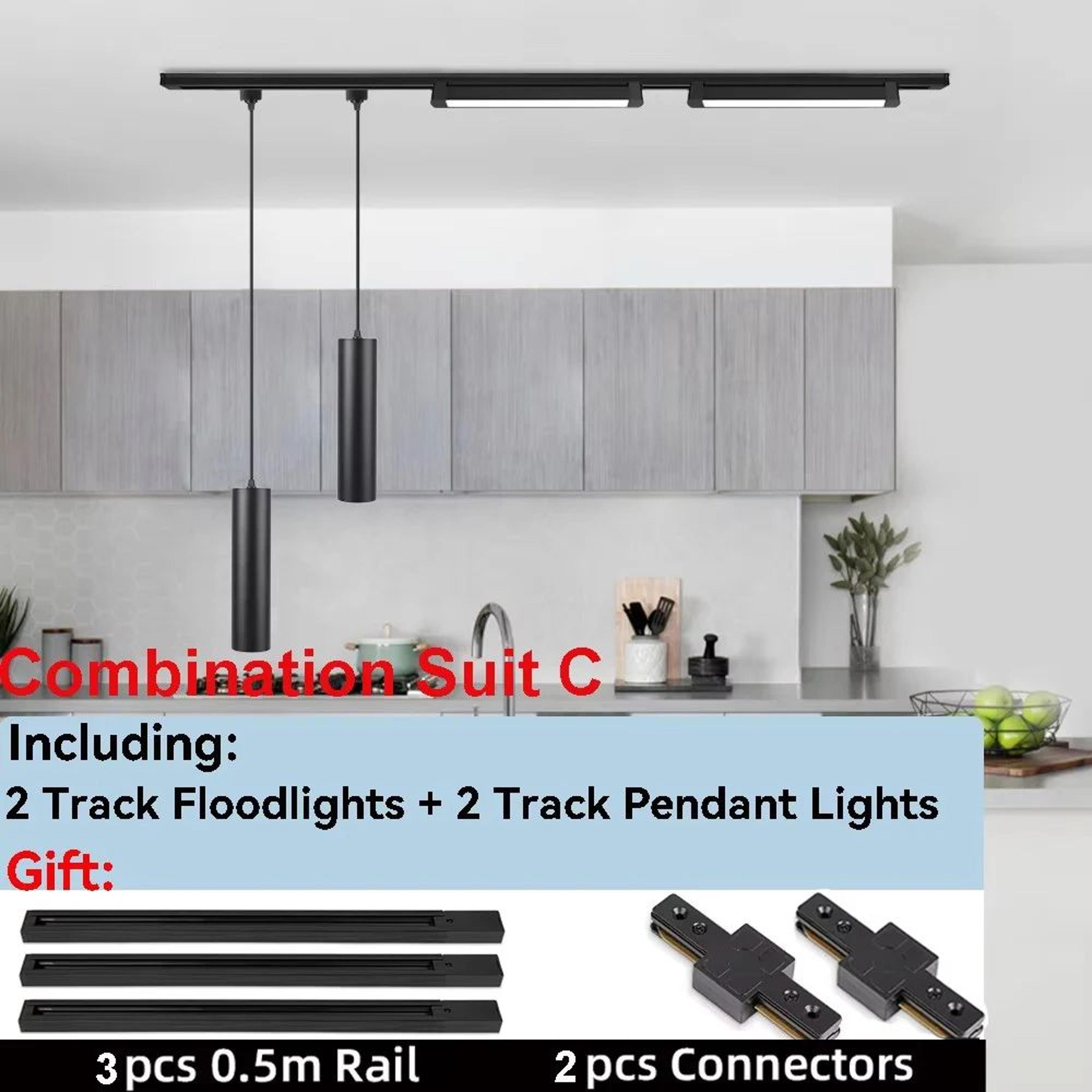 Modern LED Track Pendant Light 12