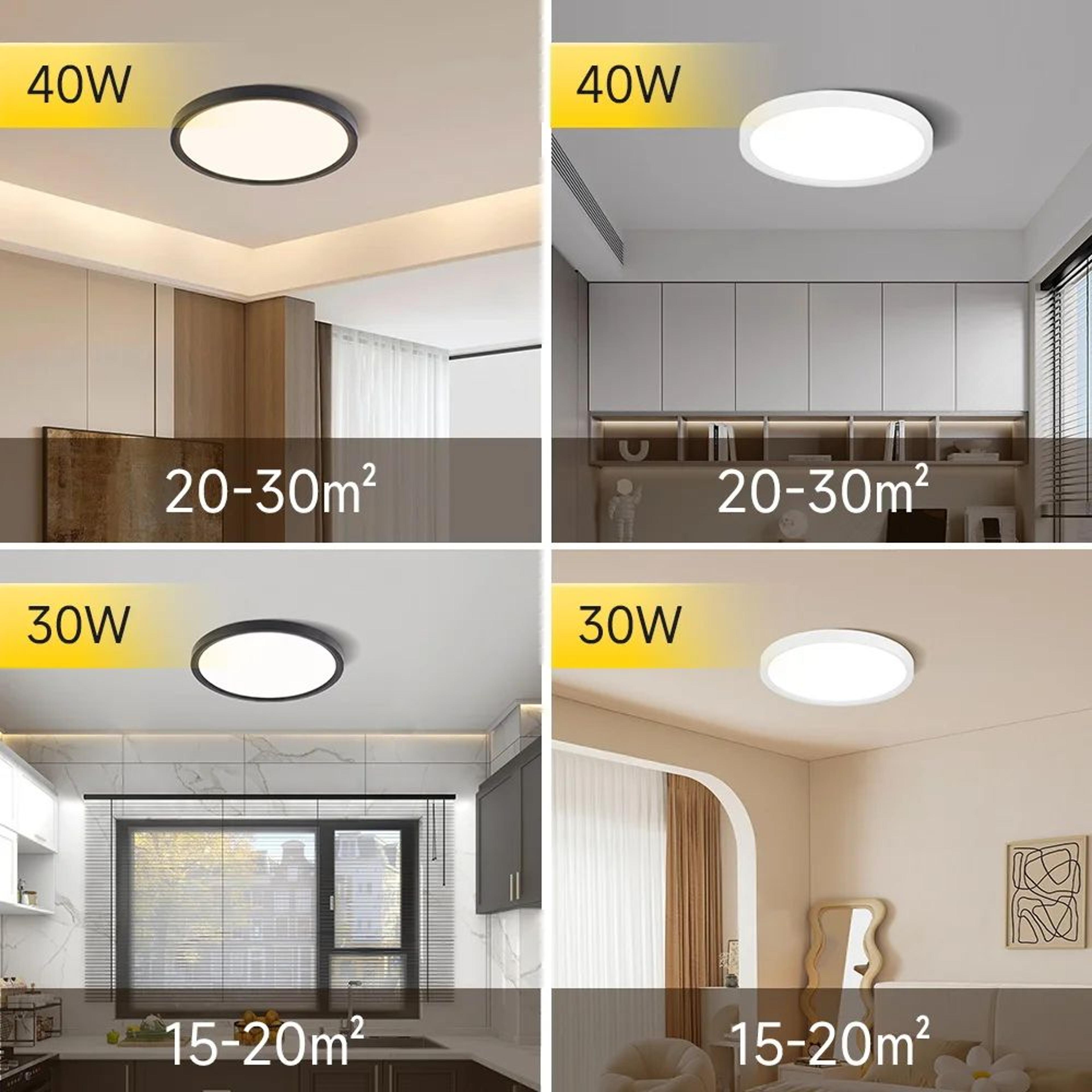 Ultra Thin Wood Grain LED Ceiling Light 5