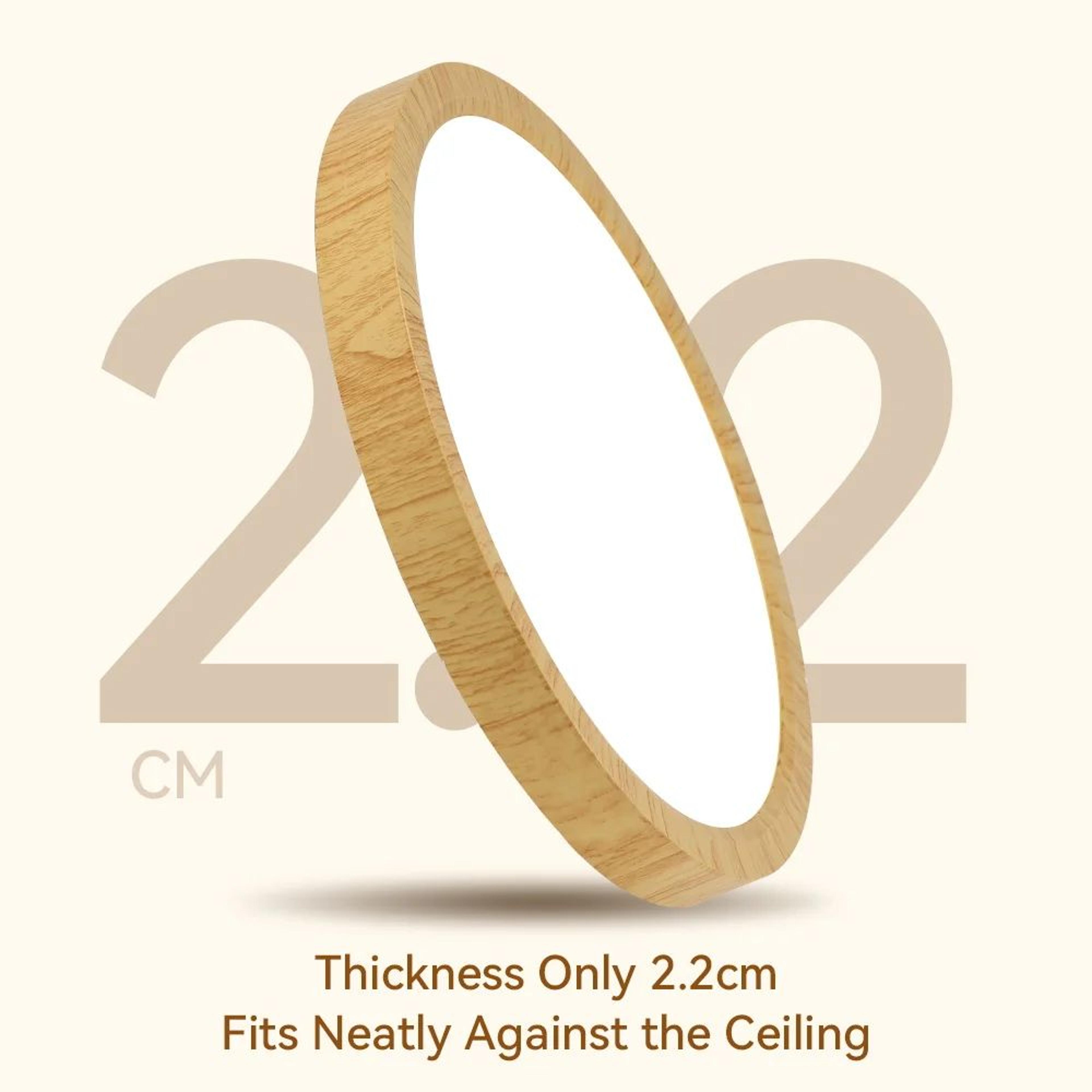 Ultra Thin Wood Grain LED Ceiling Light 1