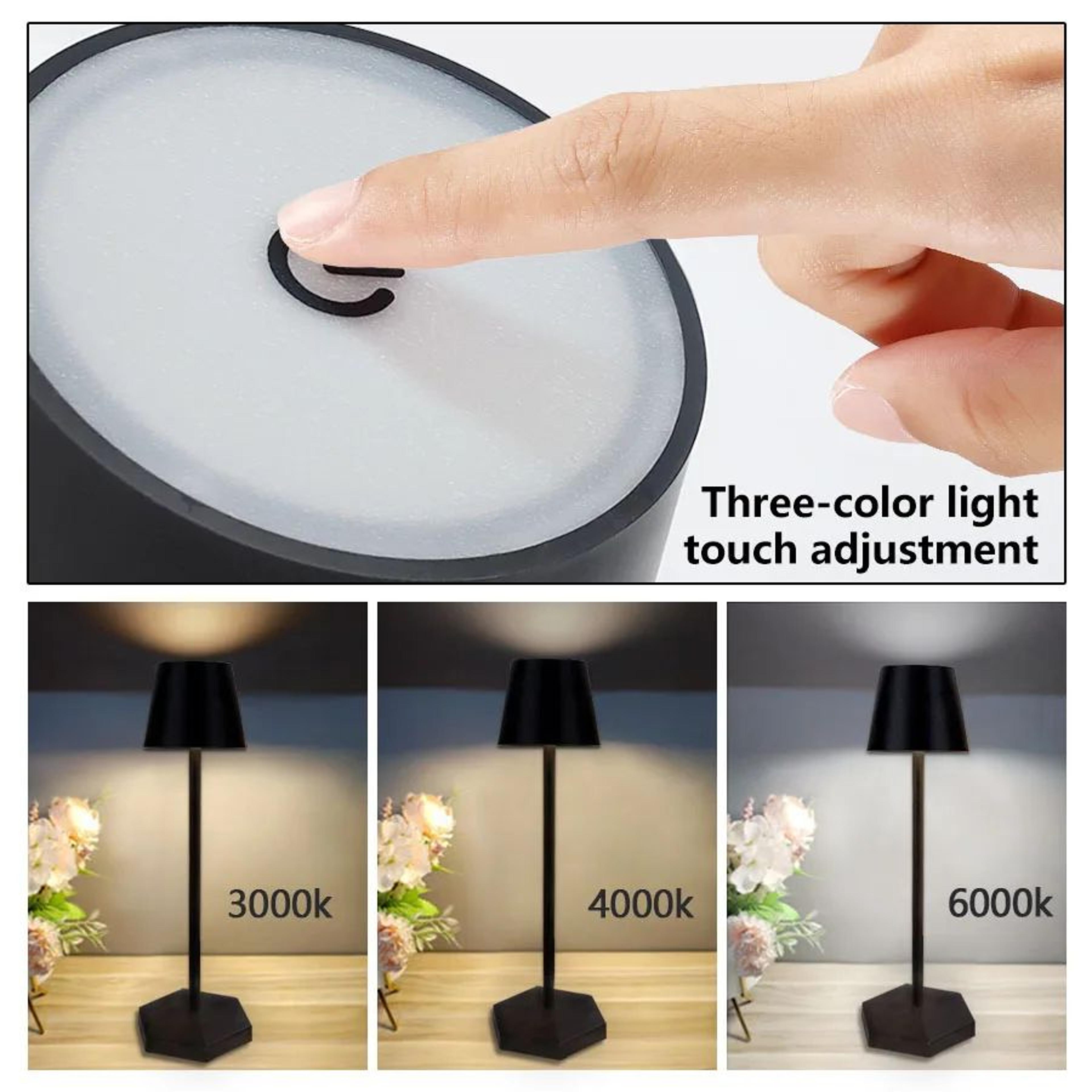 Wireless 3 Color LED Touch Table Lamp 4
