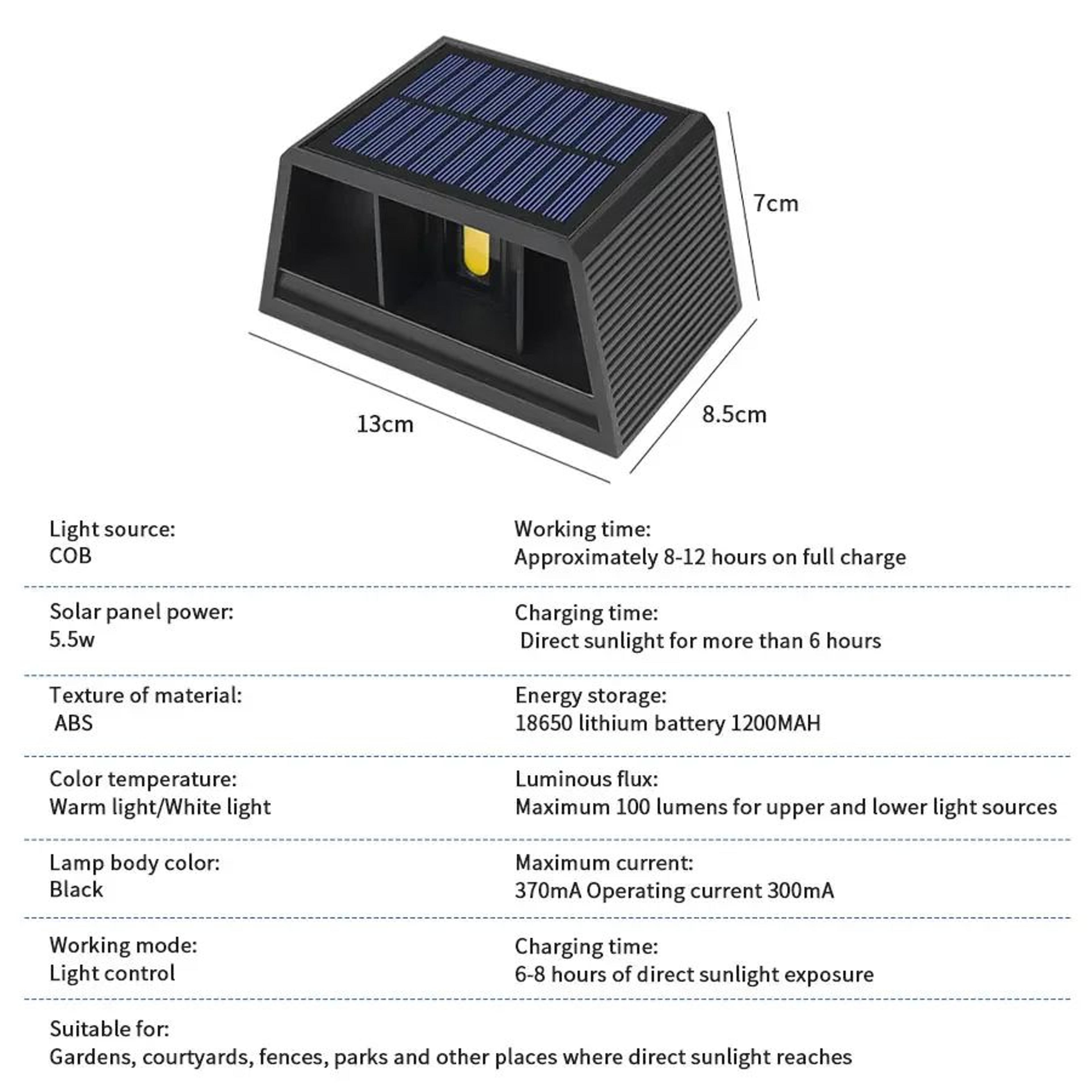 Solar Up And Down LED Wall Light 5