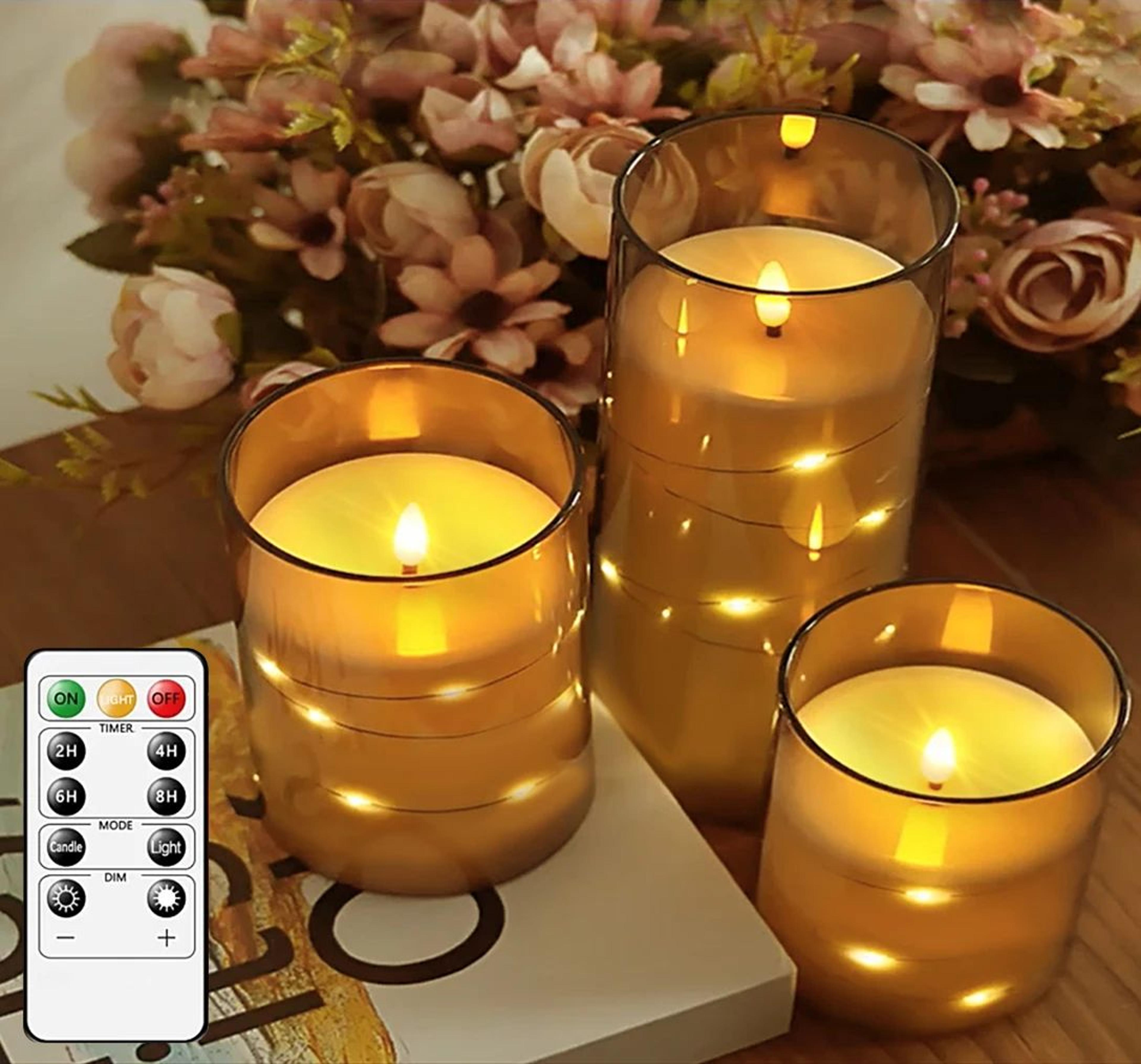 led flameless flickering candles 3 pack