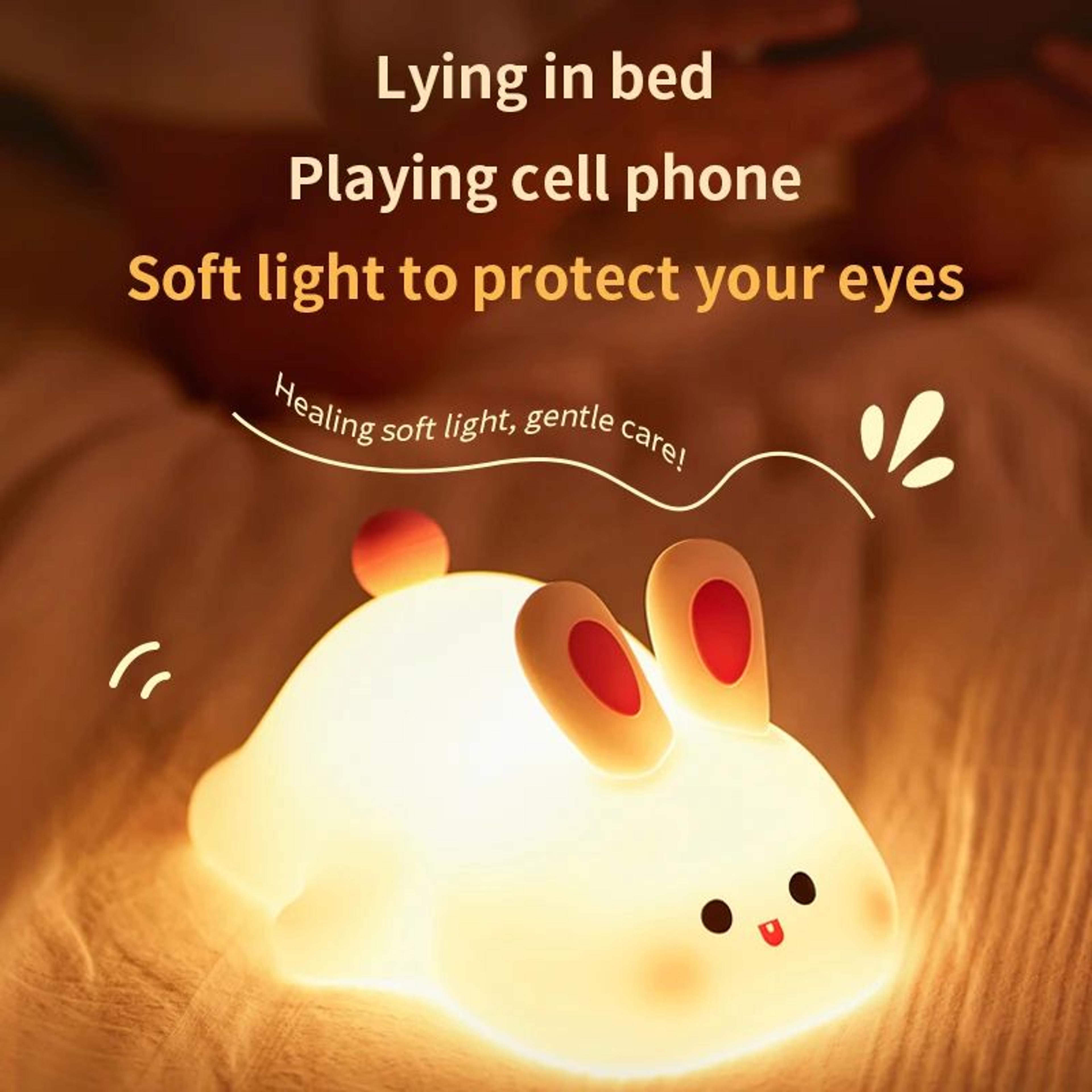 Cute Rechargeable Silicone Rabbit Night Light 5