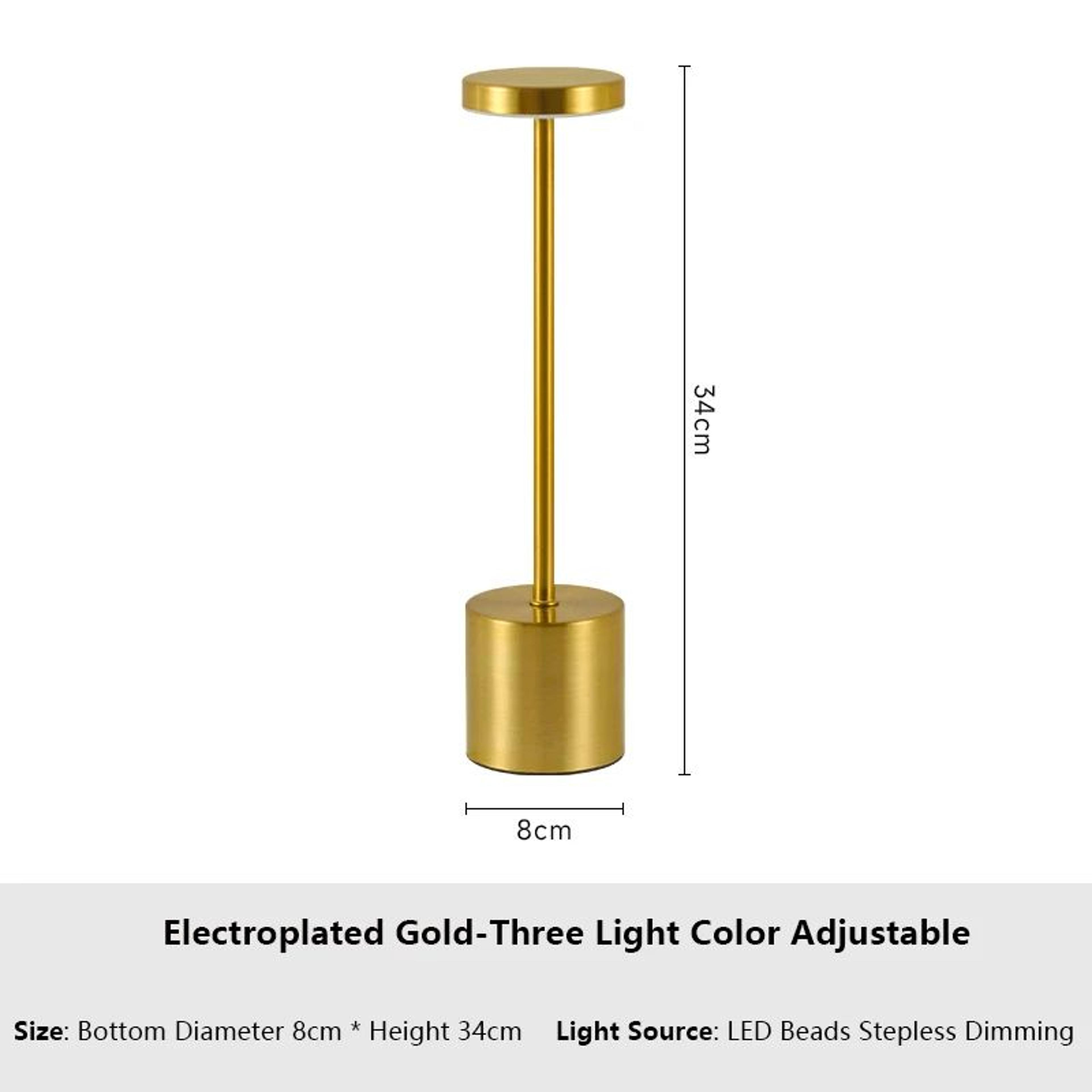 Cordless 3 Color LED Touch Table Lamp 7