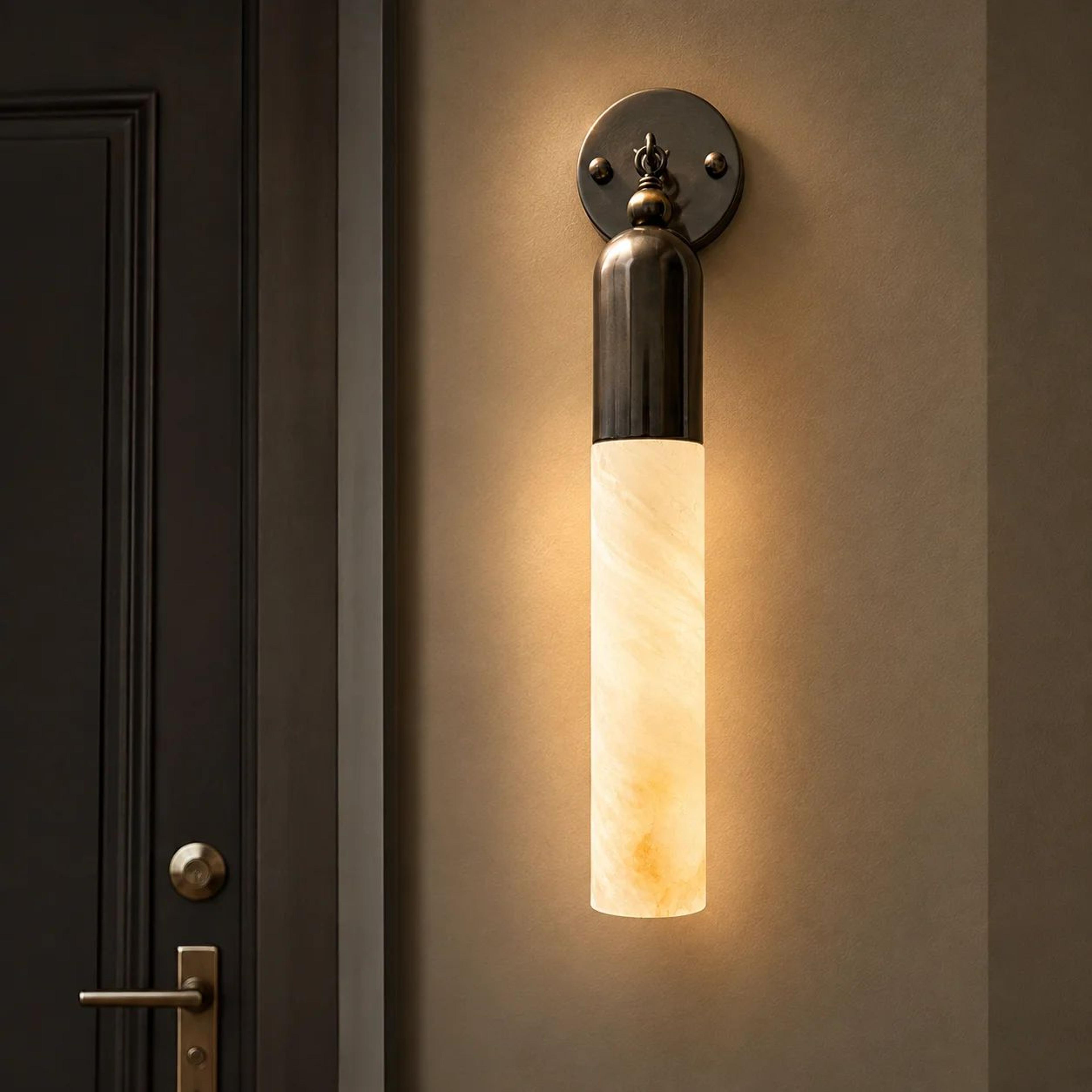 vintage alabaster marble led wall lamp