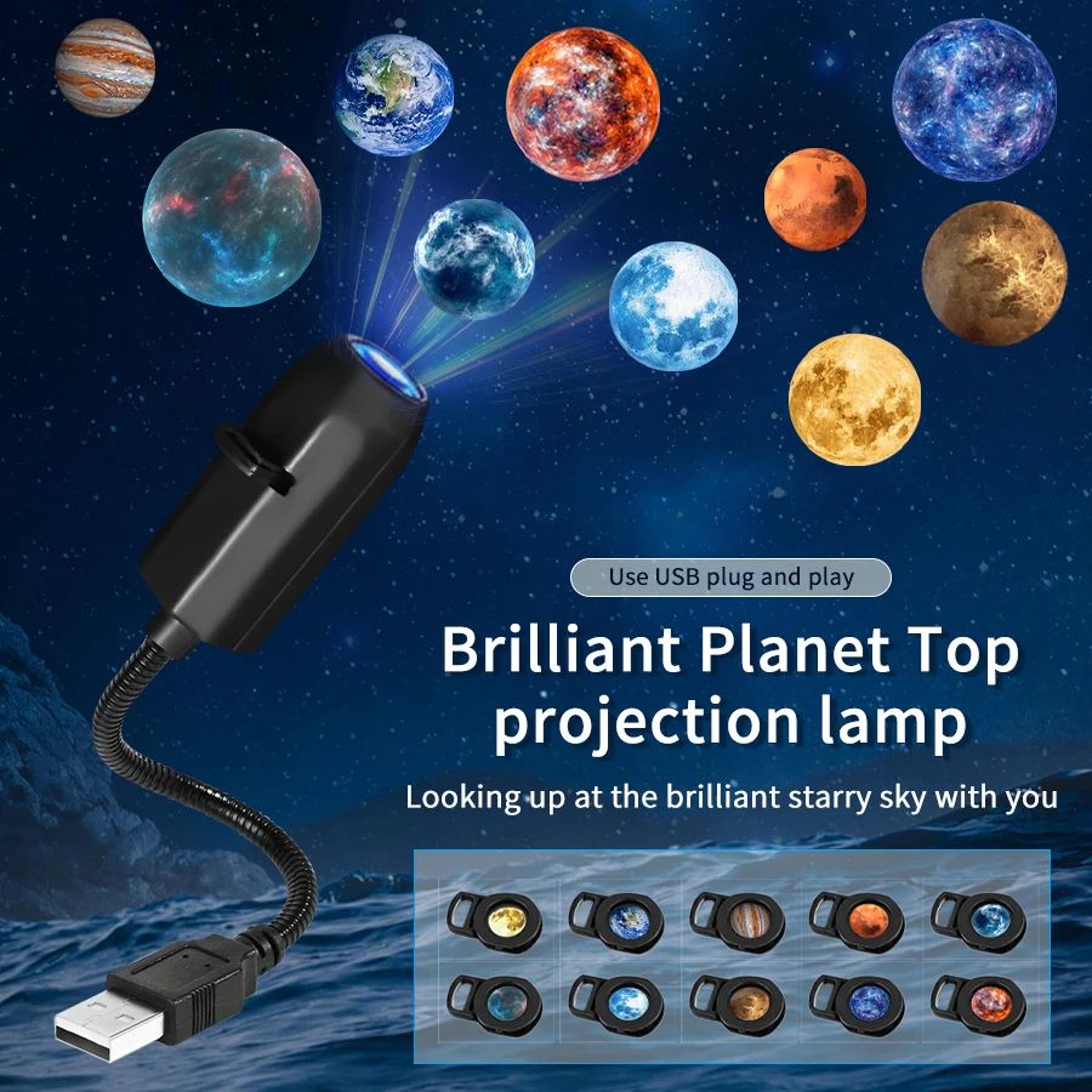 360 degree usb planet projection night light