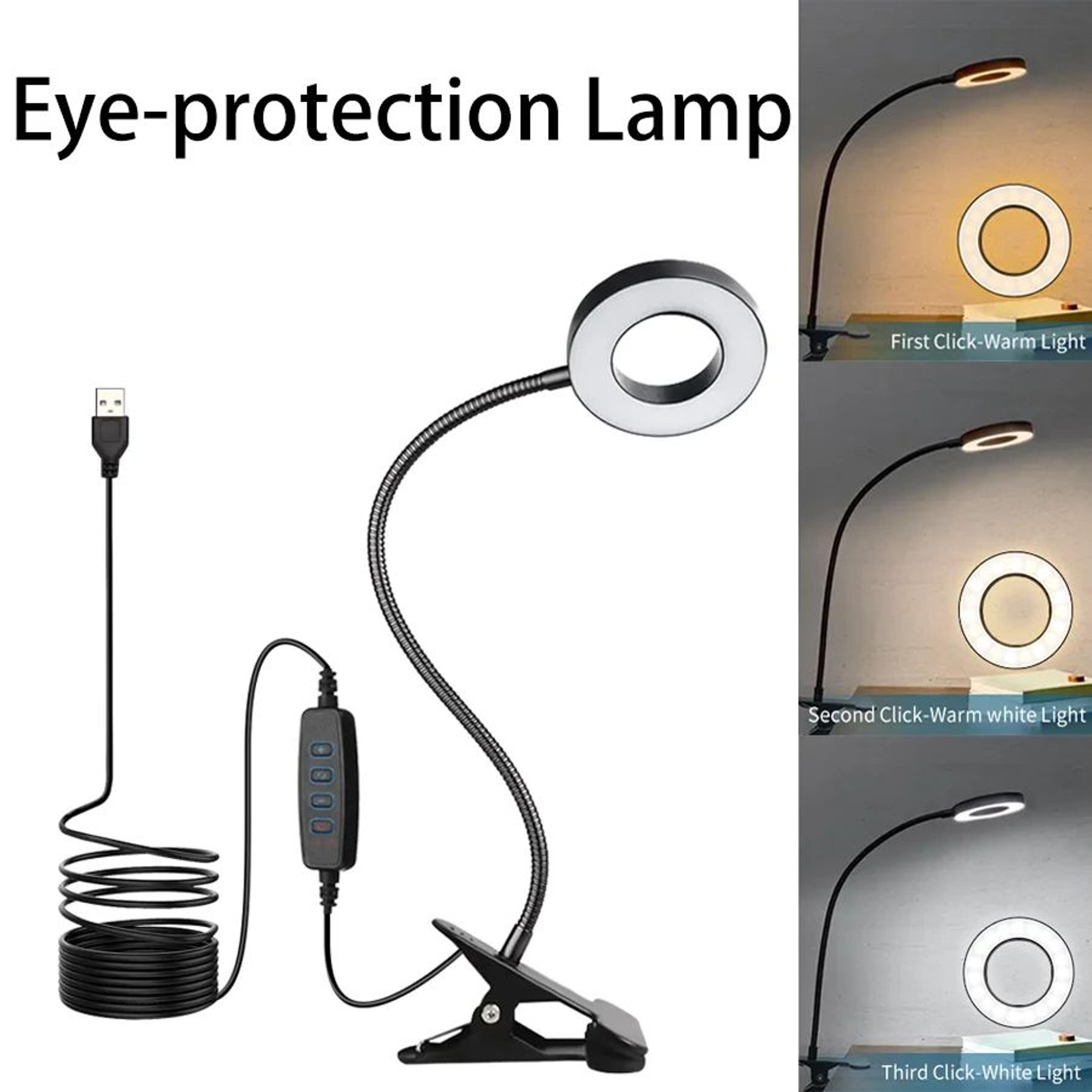48 led usb foldable clip on reading lamp