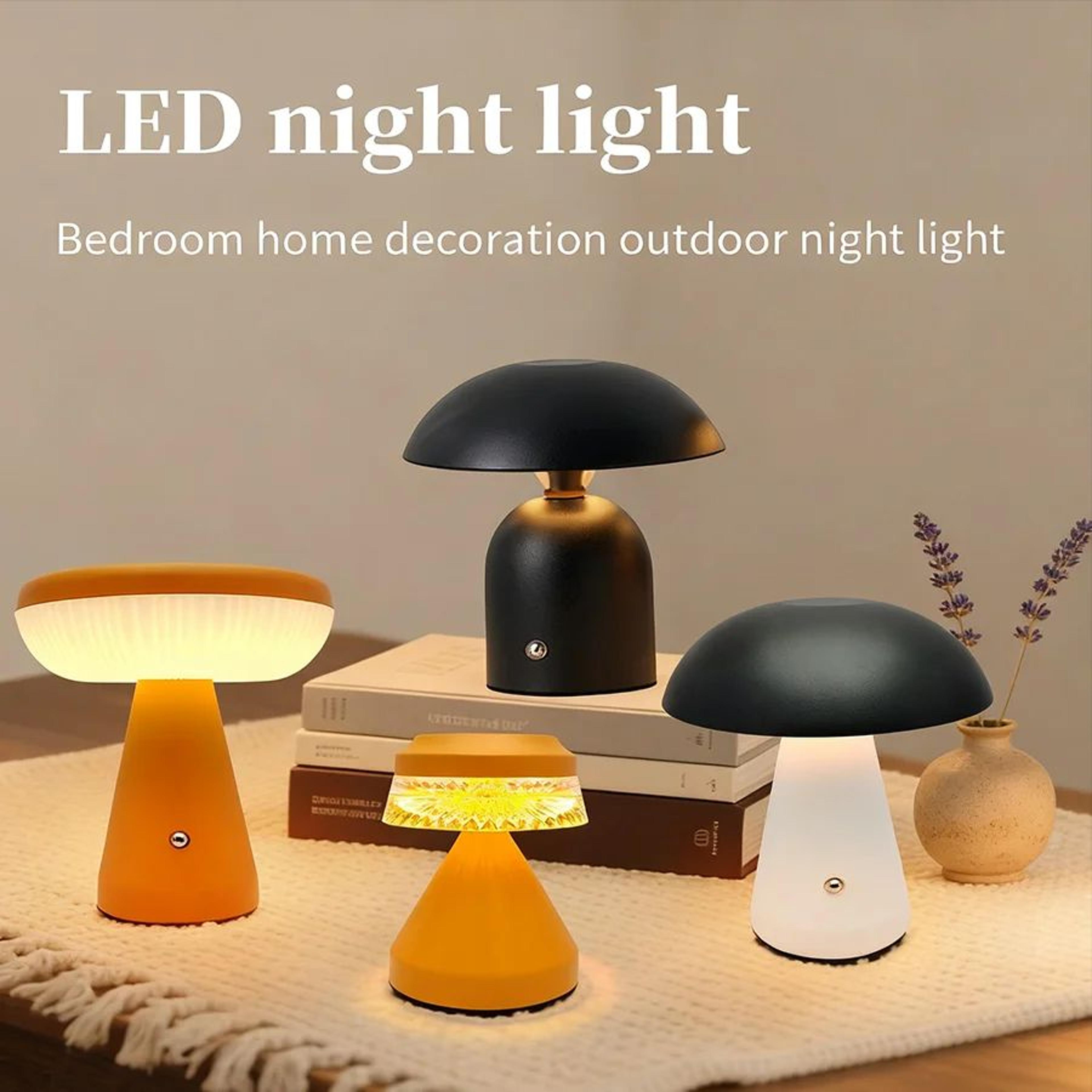 nordic mushroom led table lamp with touch dimming