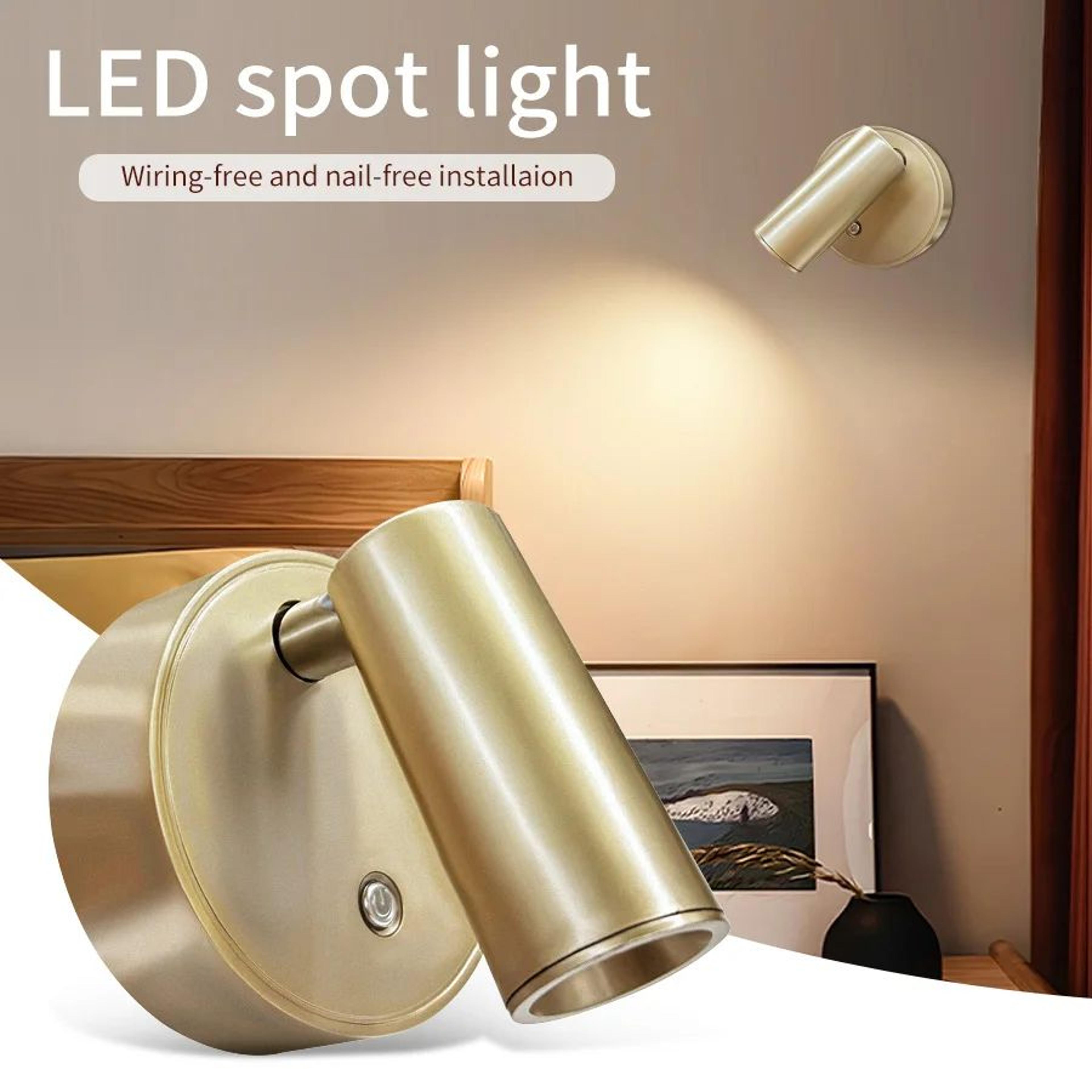 rechargeable magnetic led wall light with touch dimming