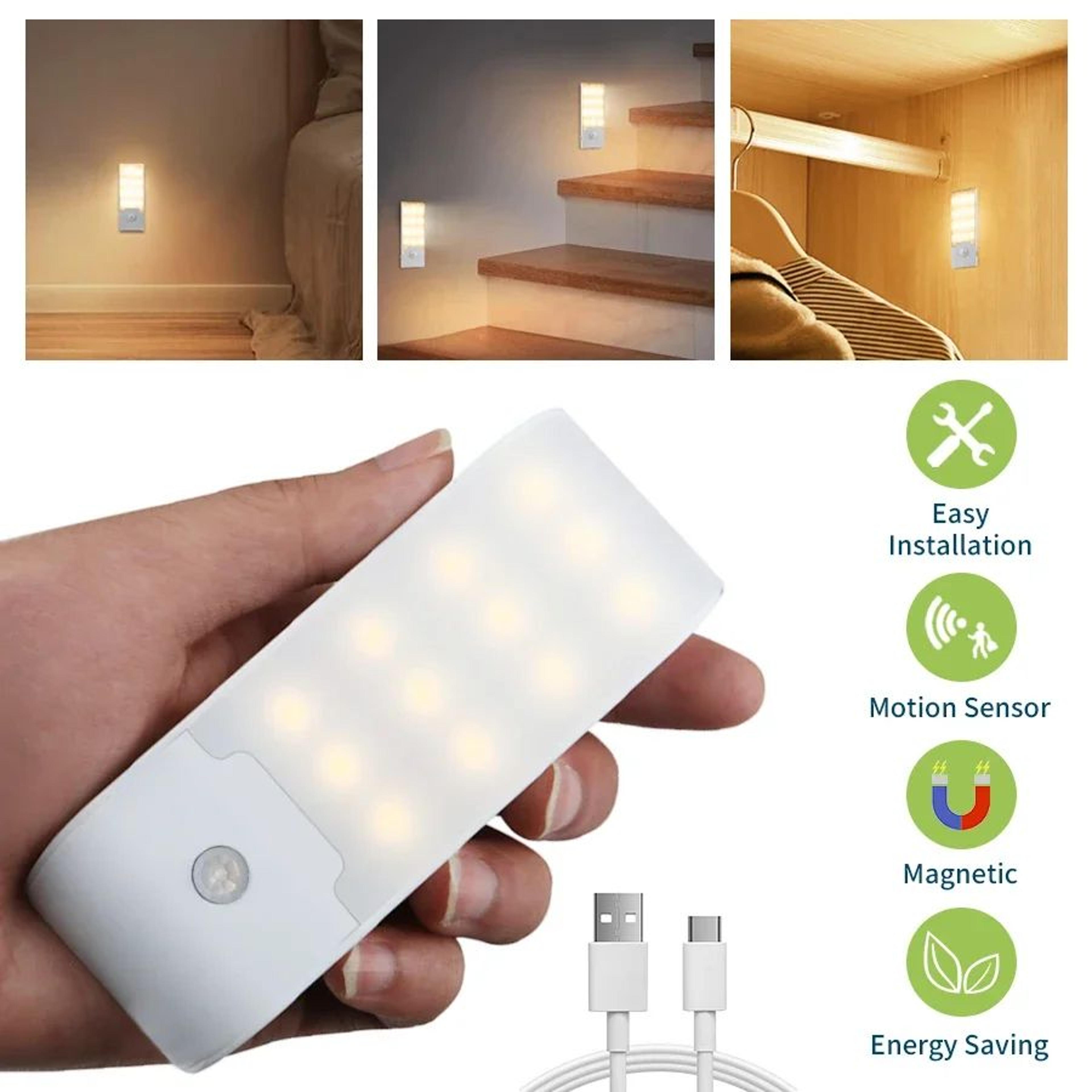12 led rechargeable magnetic motion sensor cabinet light