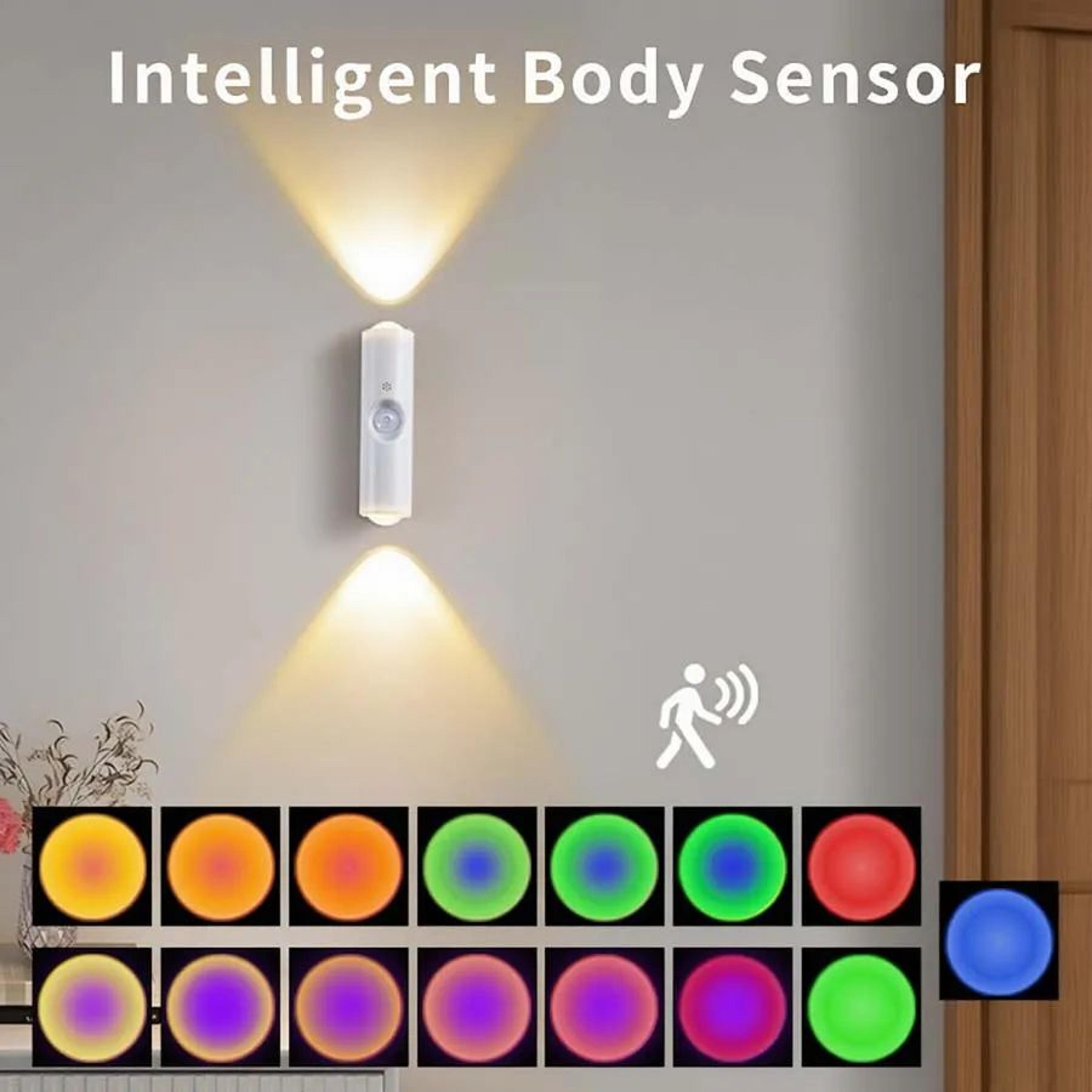 rgb rechargeable magnetic motion sensor wall light