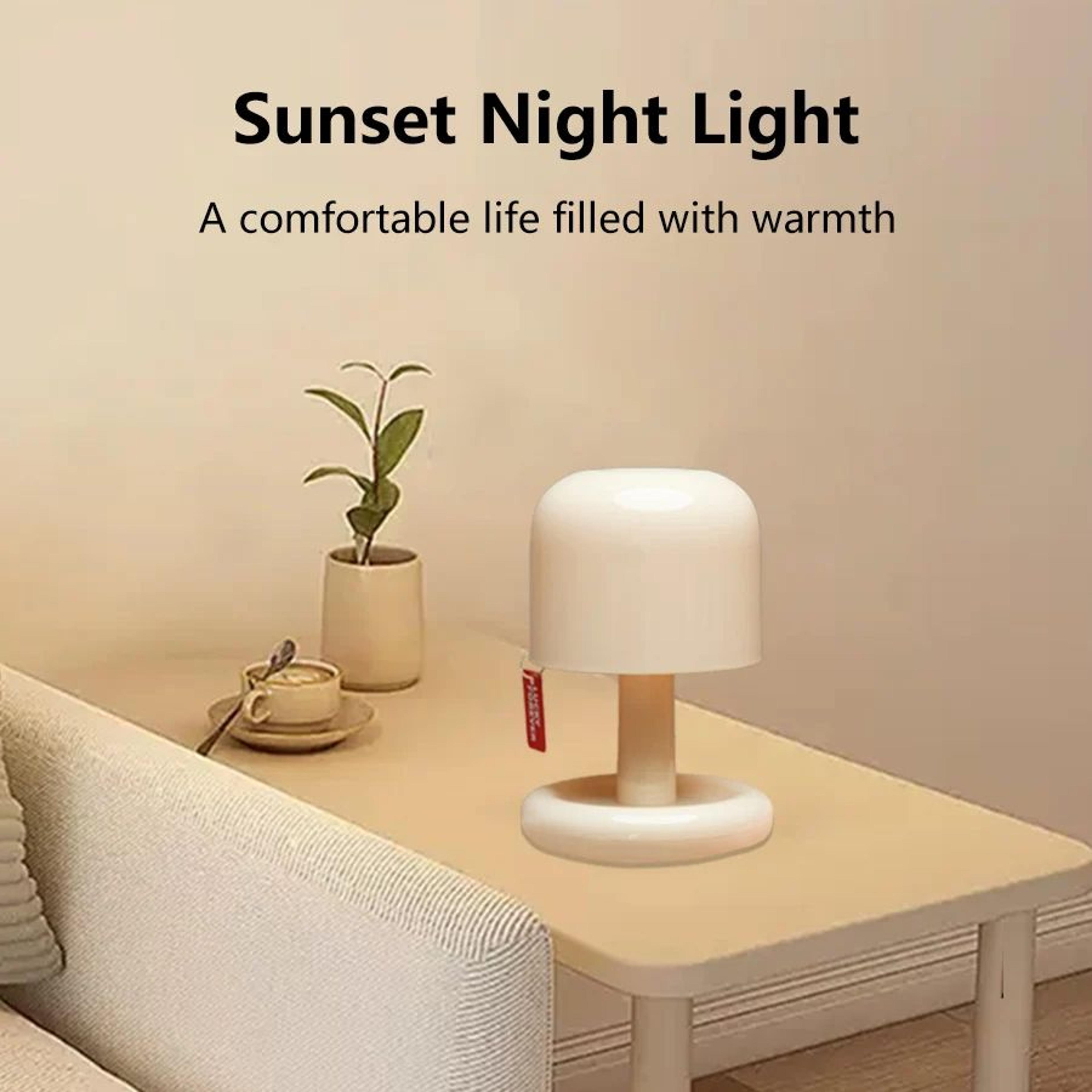 rechargeable sunset gradient led touch table lamp