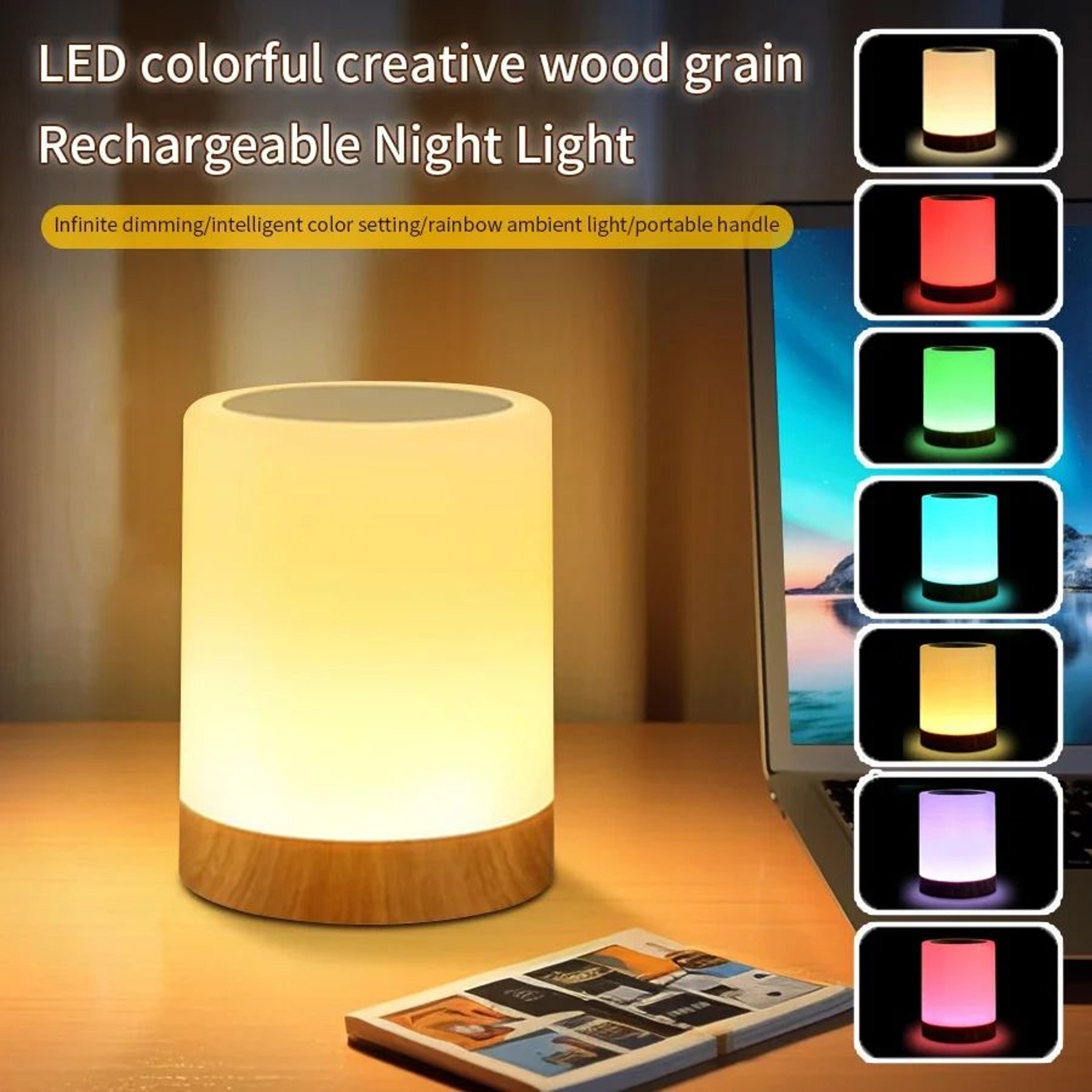 rechargeable touch dimmable led bedside table lamp