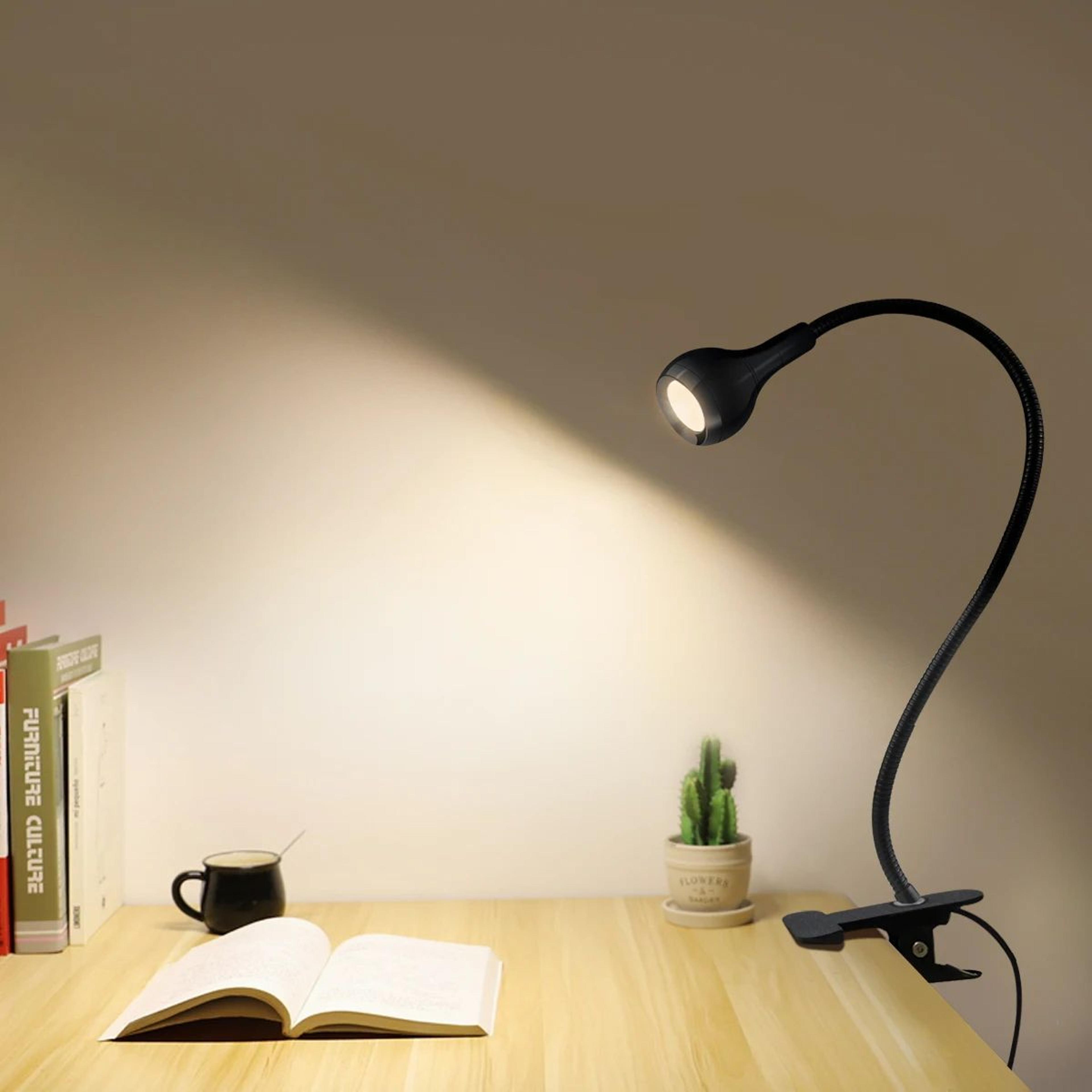 usb flexible led clip on reading lamp