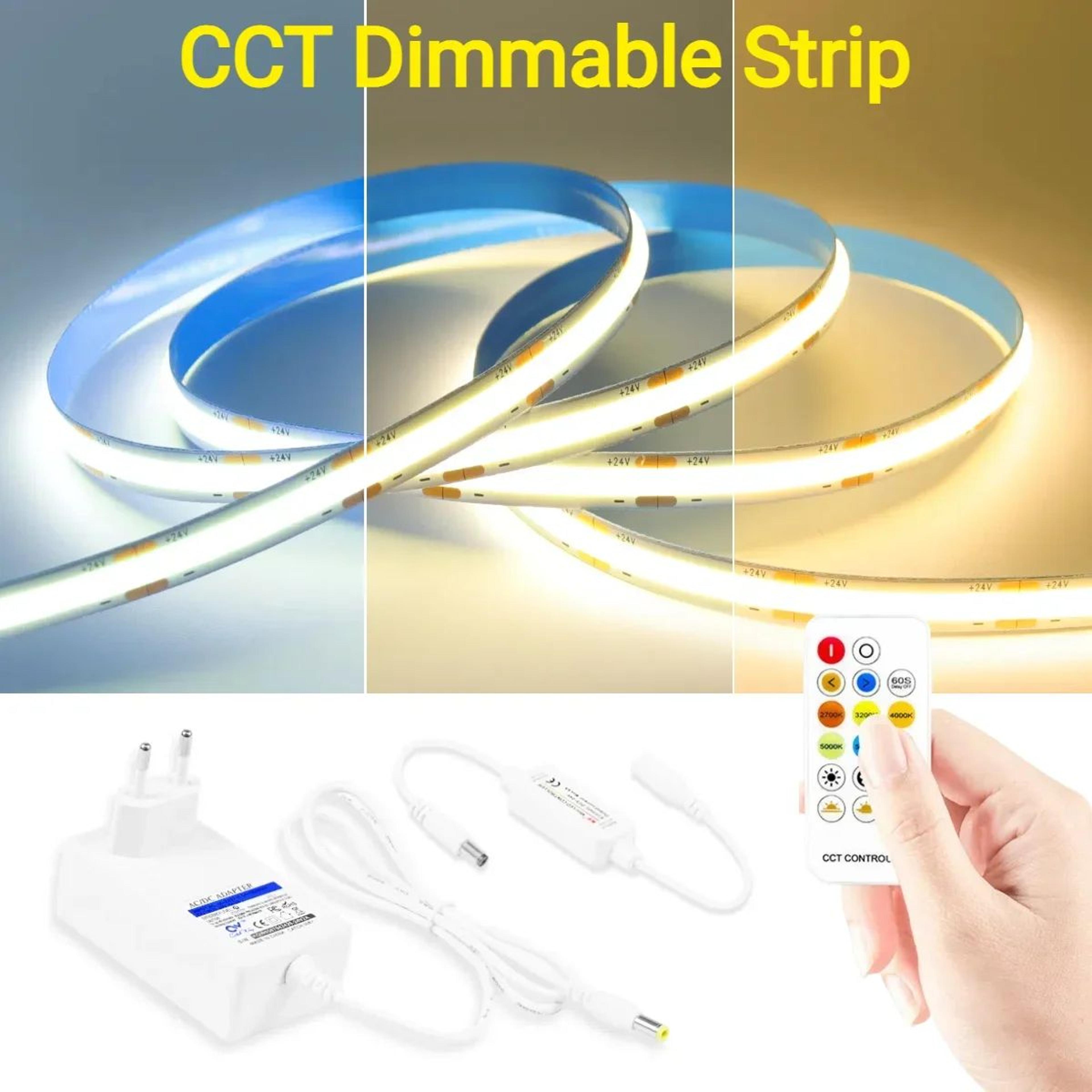 dimmable cob led strip light with remote control
