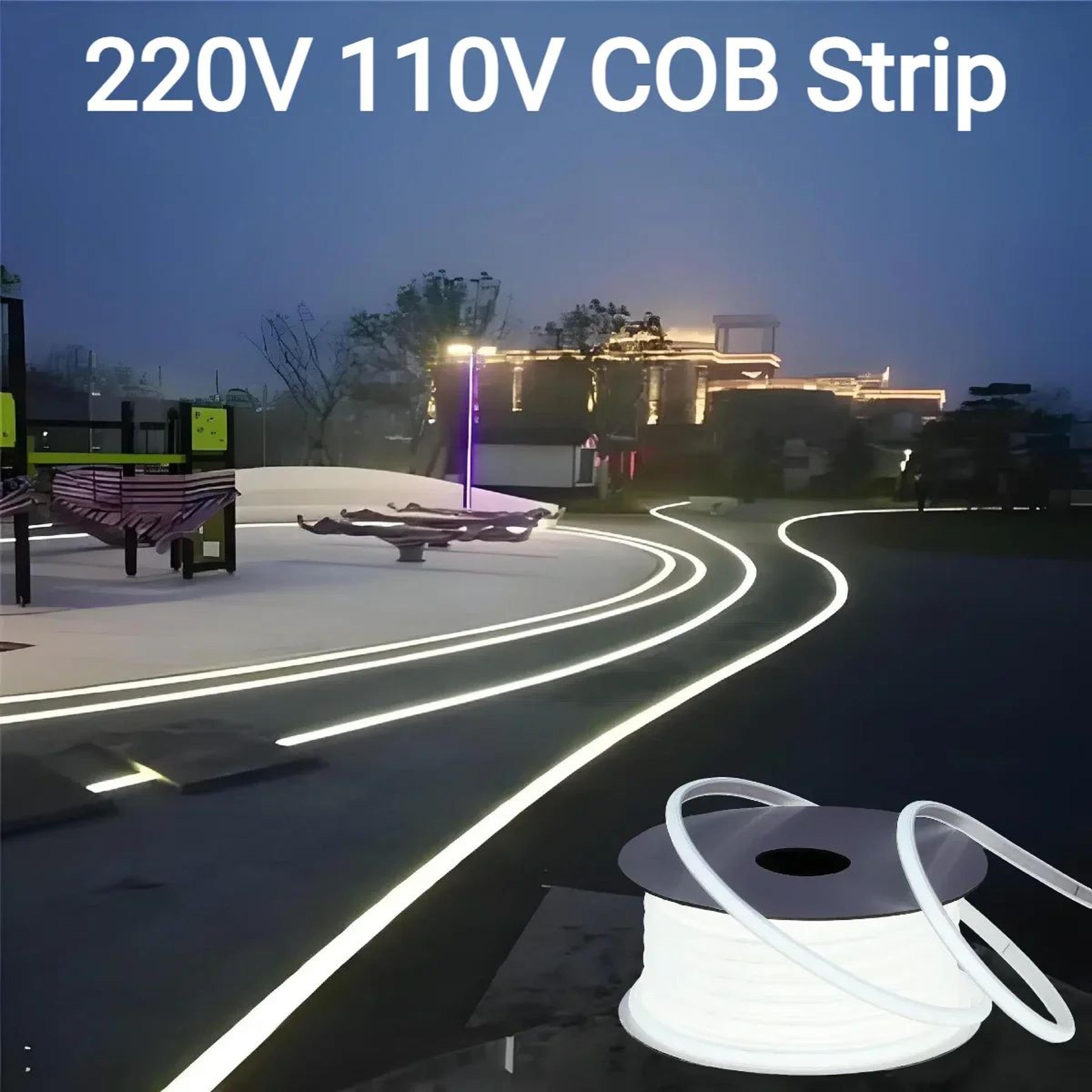 waterproof cob led strip light for outdoor lighting