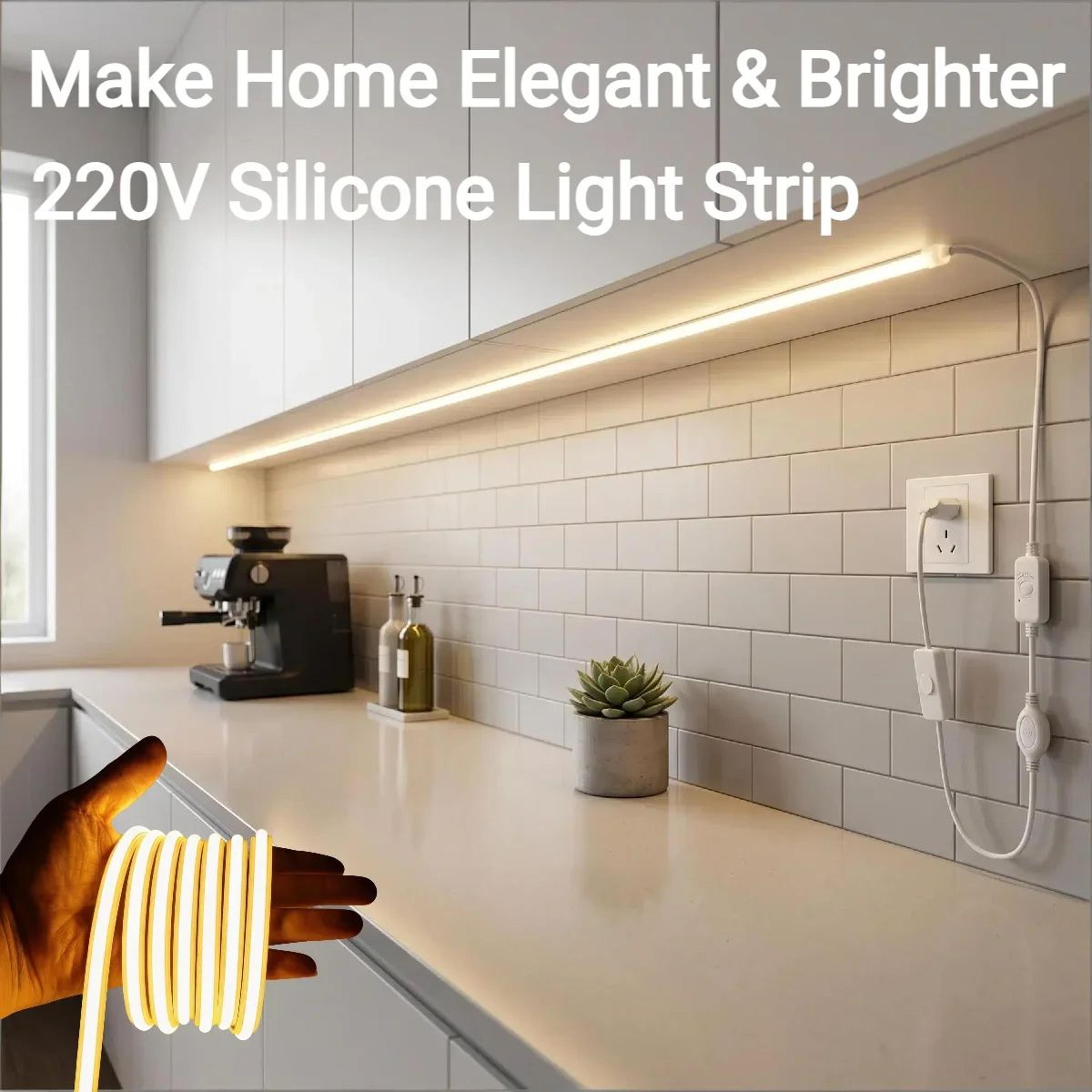 220v cob led strip lights with seamless neon glow
