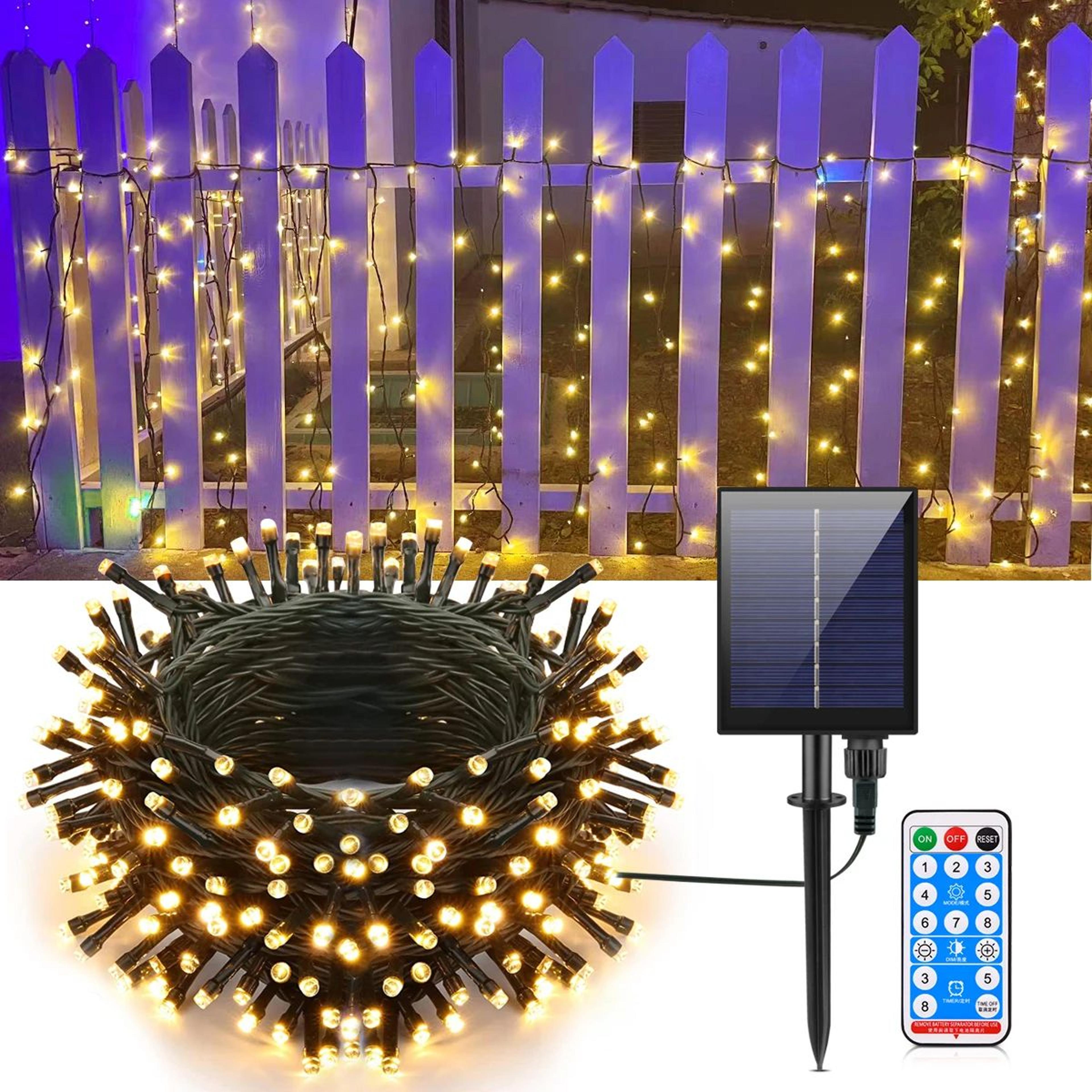 solar led string lights for outdoor garden and holiday decorations