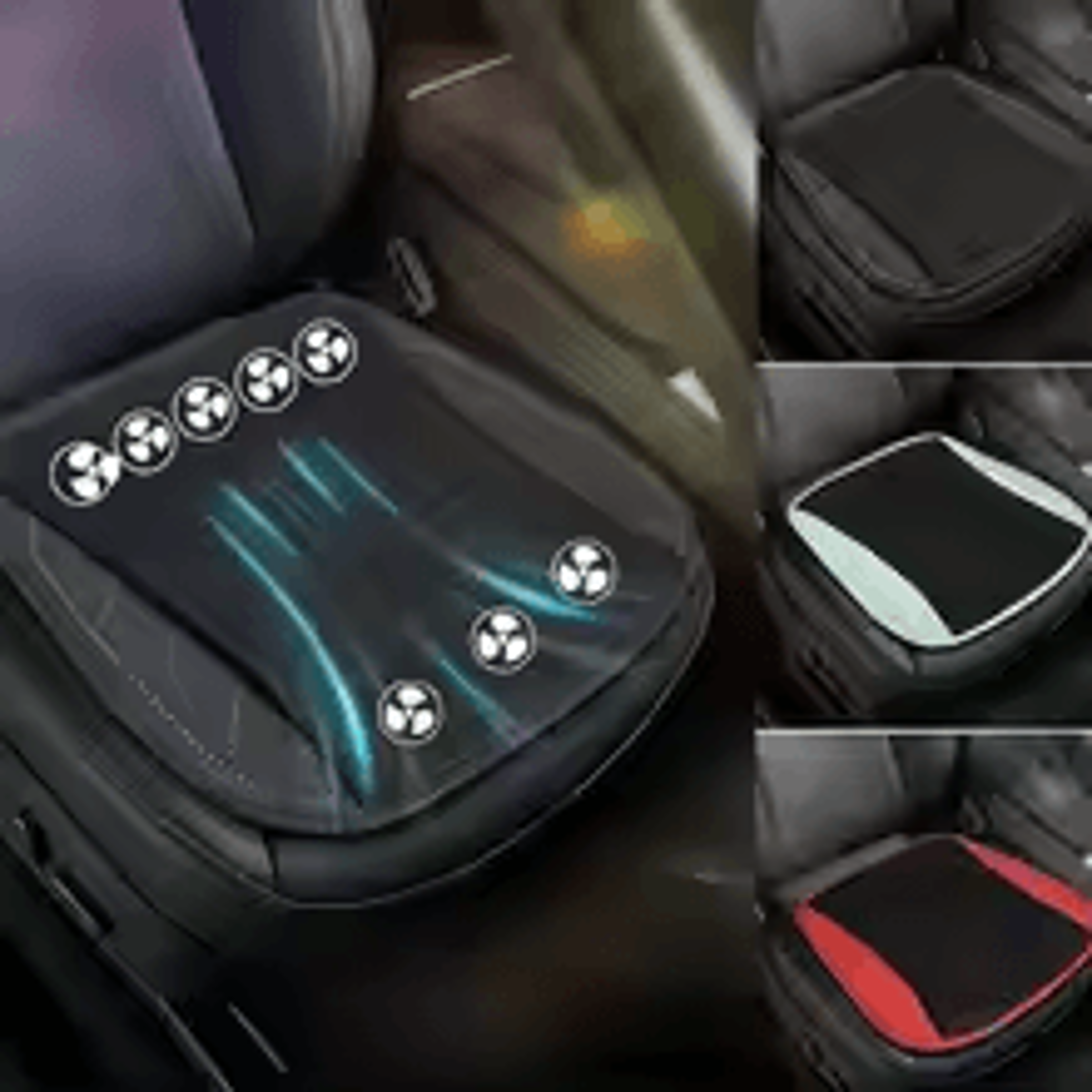 Universal USBPowered Car Seat Cooling Cushion Ventilated Summer Seat Pad With Fast Blowing Fans 4