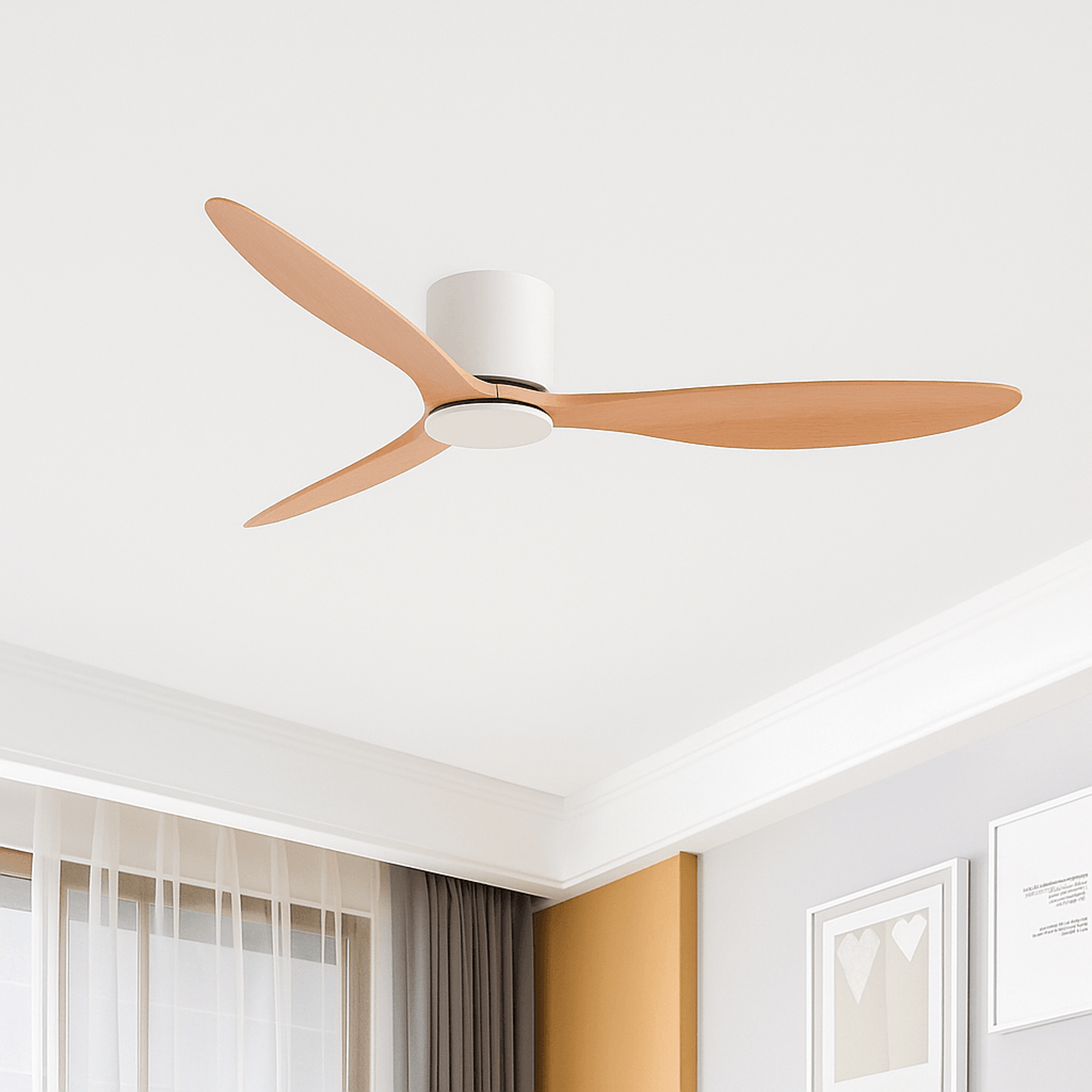 4252Inch Modern Ceiling Fan Without Light  DC Motor RemoteControlled LowProfile Design 1