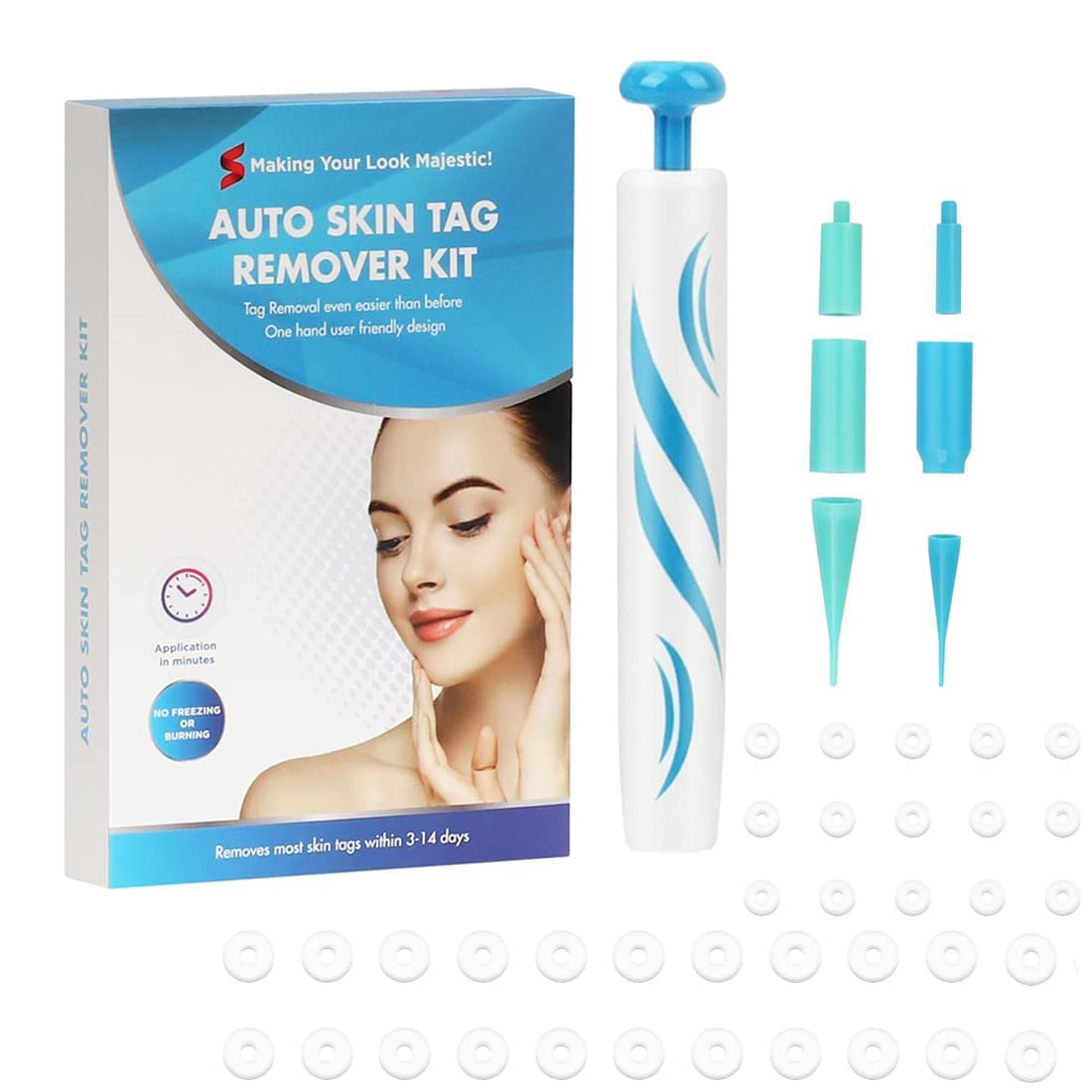 2-in-1 skin tag and mole remover kit – safe, painless at-home wart removal device