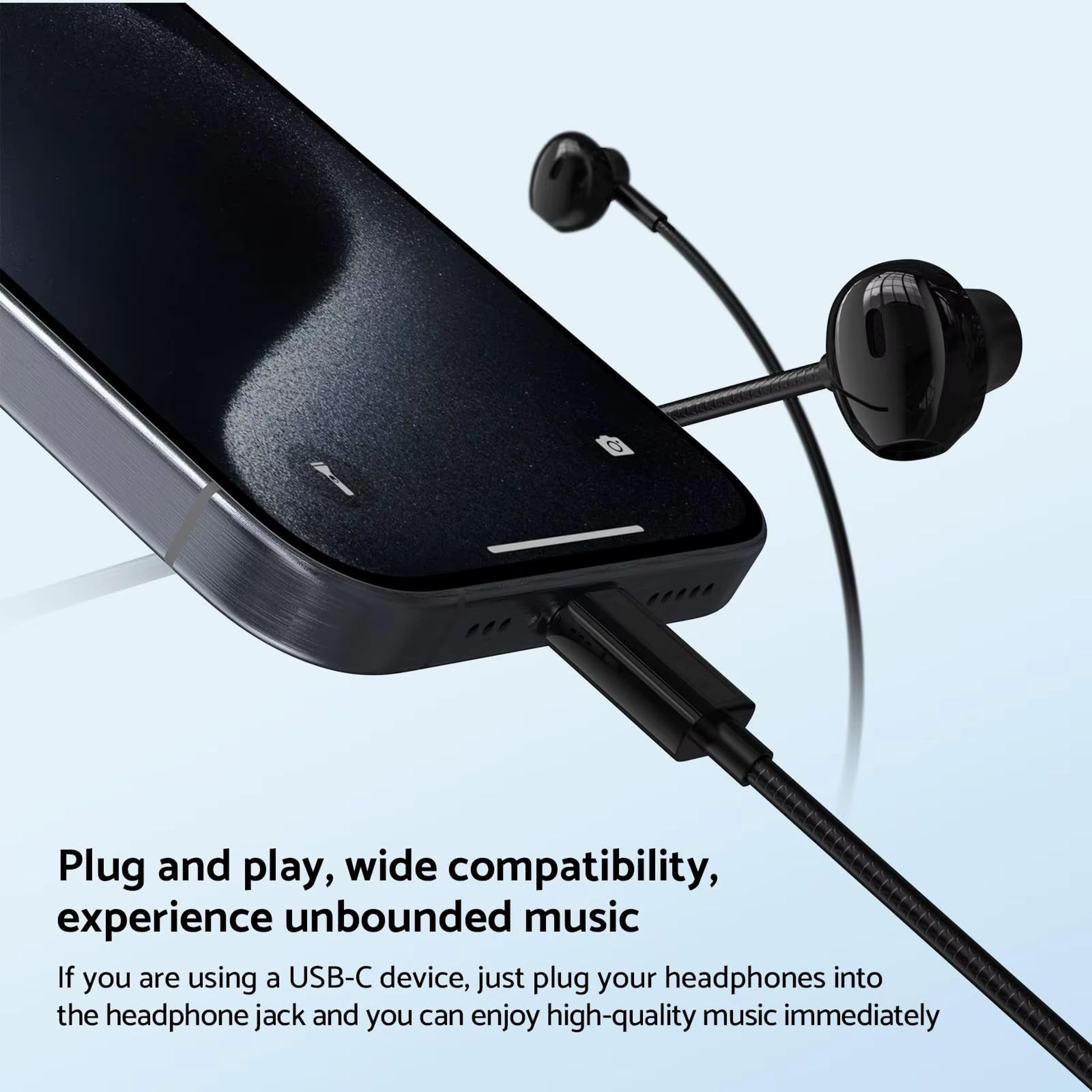 HiFi USBC Wired Earbuds With Mic  InEar Stereo Headphones For Samsung Galaxy S24S23S22 Ultra 7