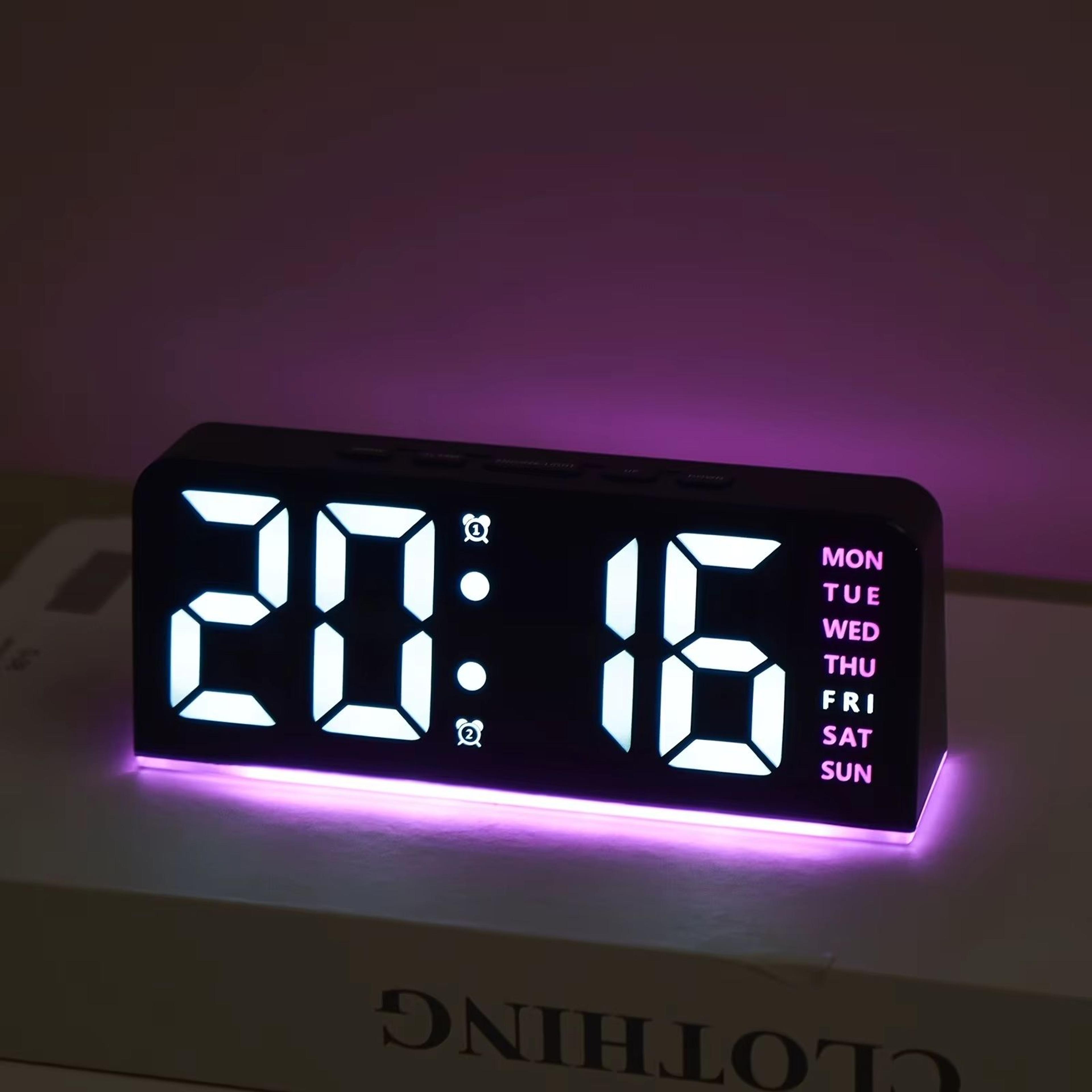 Modern LED Digital Alarm Clock With Temperature Display And Night Light  Sleek Desktop Clock For Be
