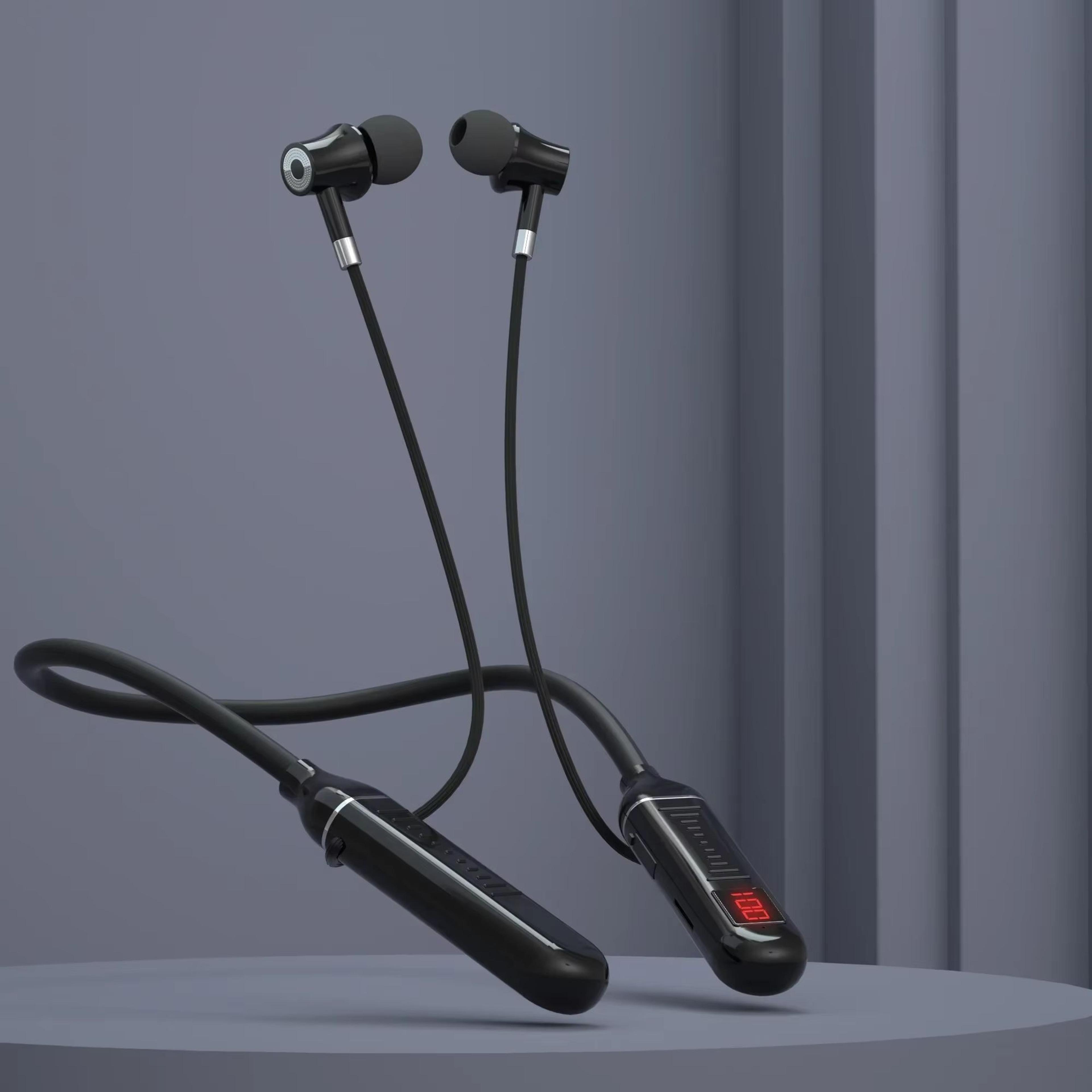 Wireless Neckband Earphones 53  Waterproof Magnetic Sports Headset With LED Display  Stereo Sound 6