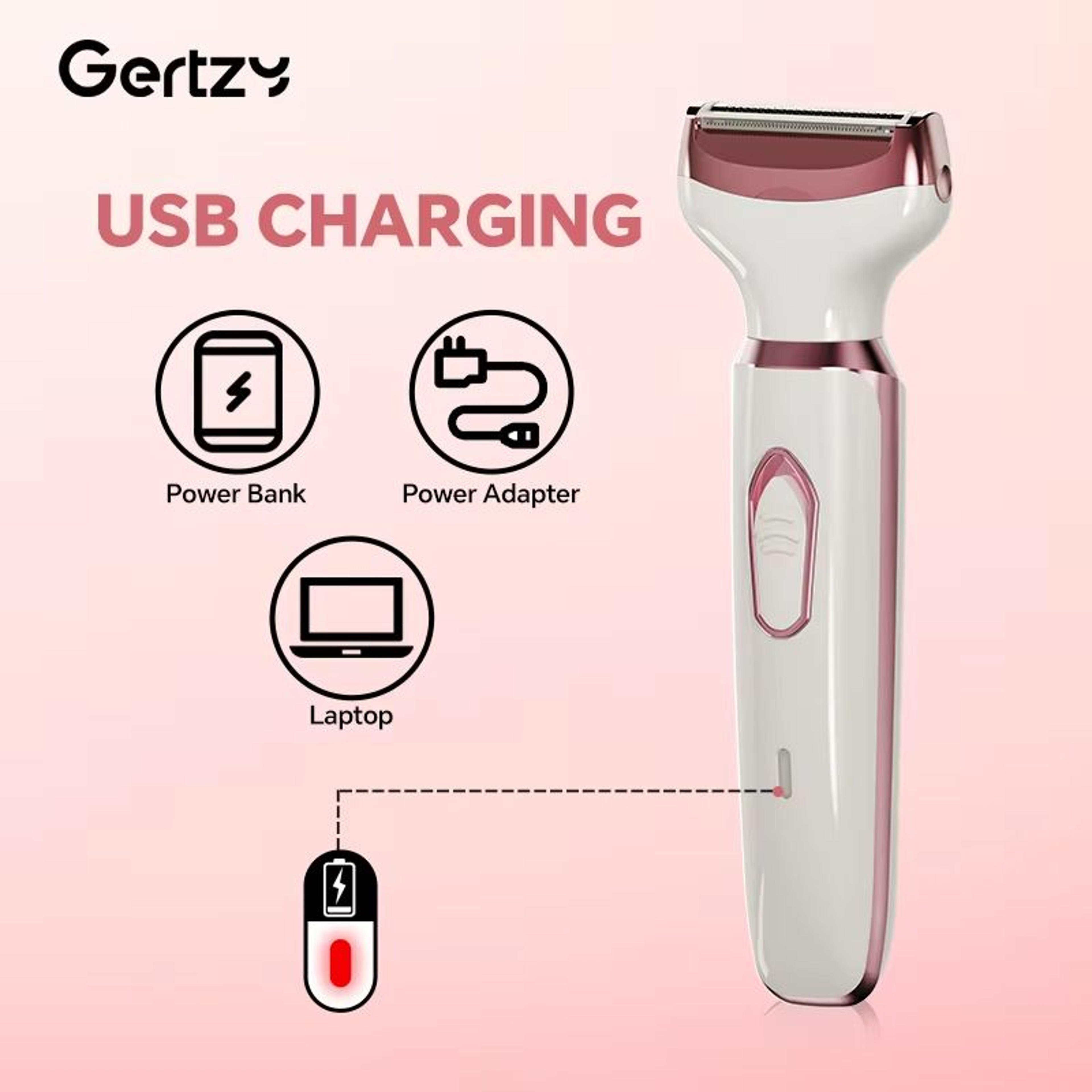 4in1 Rechargeable Electric Razor For Women  Painless Wet And Dry Hair Remover For Face Legs Bikini  1
