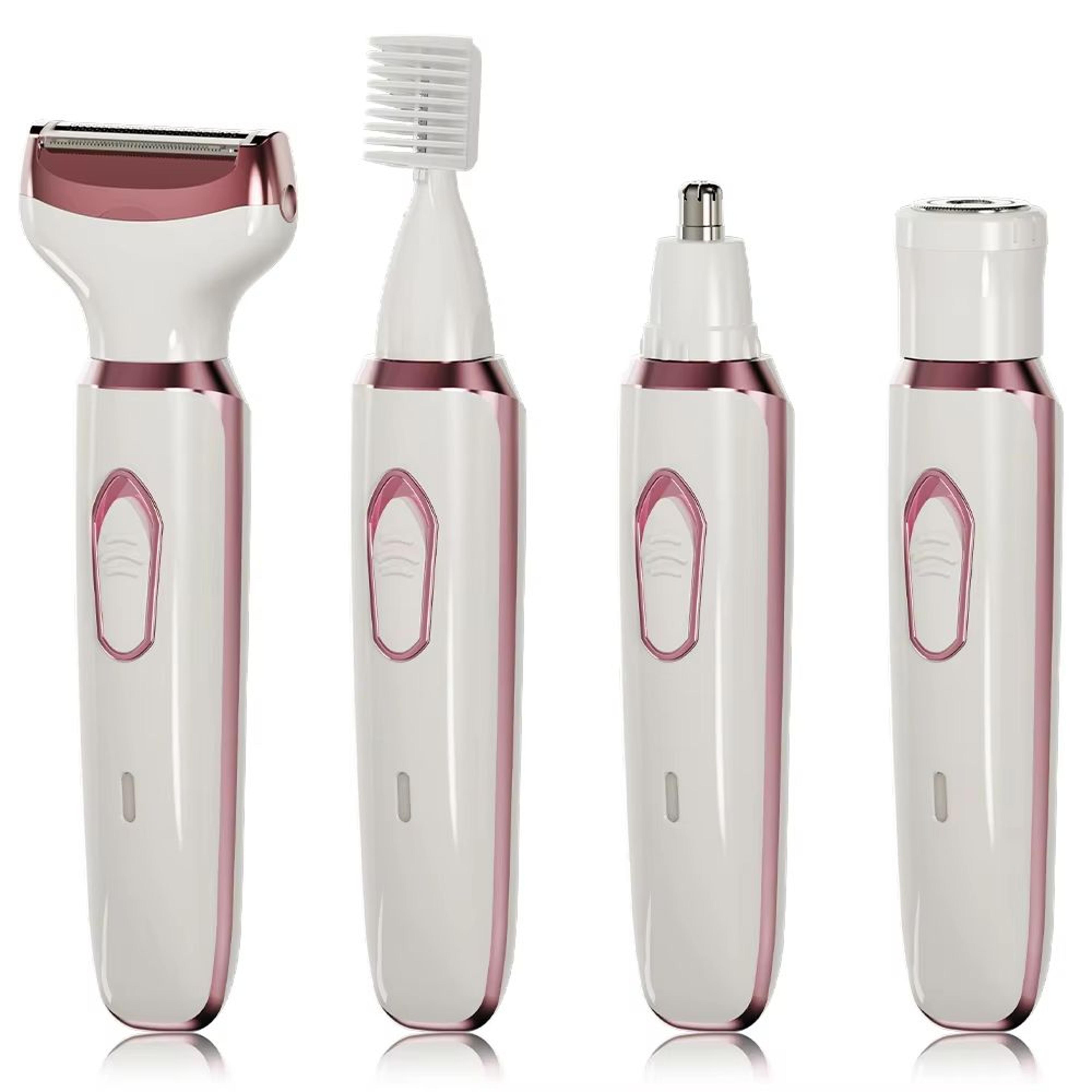 4in1 Rechargeable Electric Razor For Women  Painless Wet And Dry Hair Remover For Face Legs Bikini  6