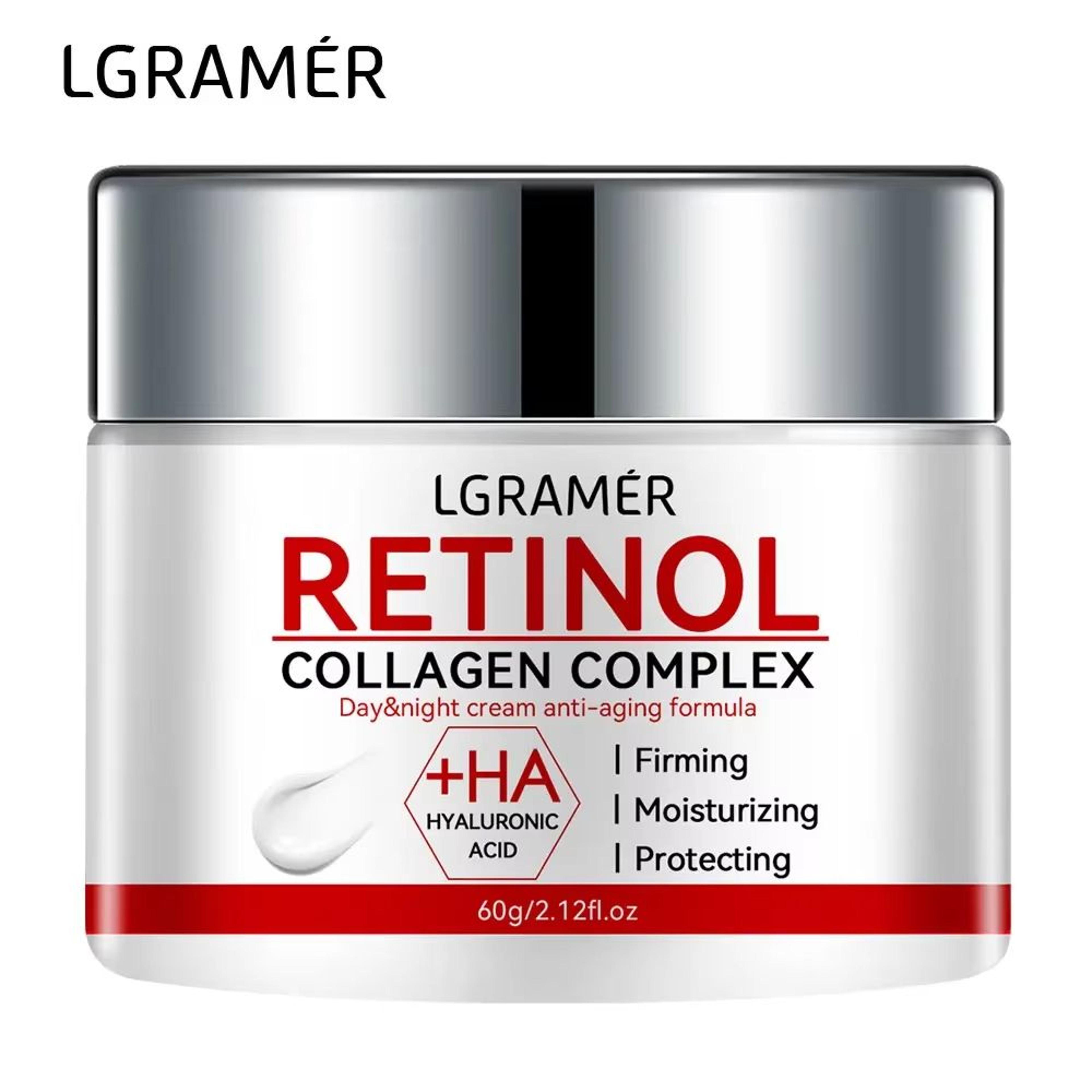 retinol firming face cream with collagen - anti-aging moisturizer for wrinkles, whitening, and skin brightening