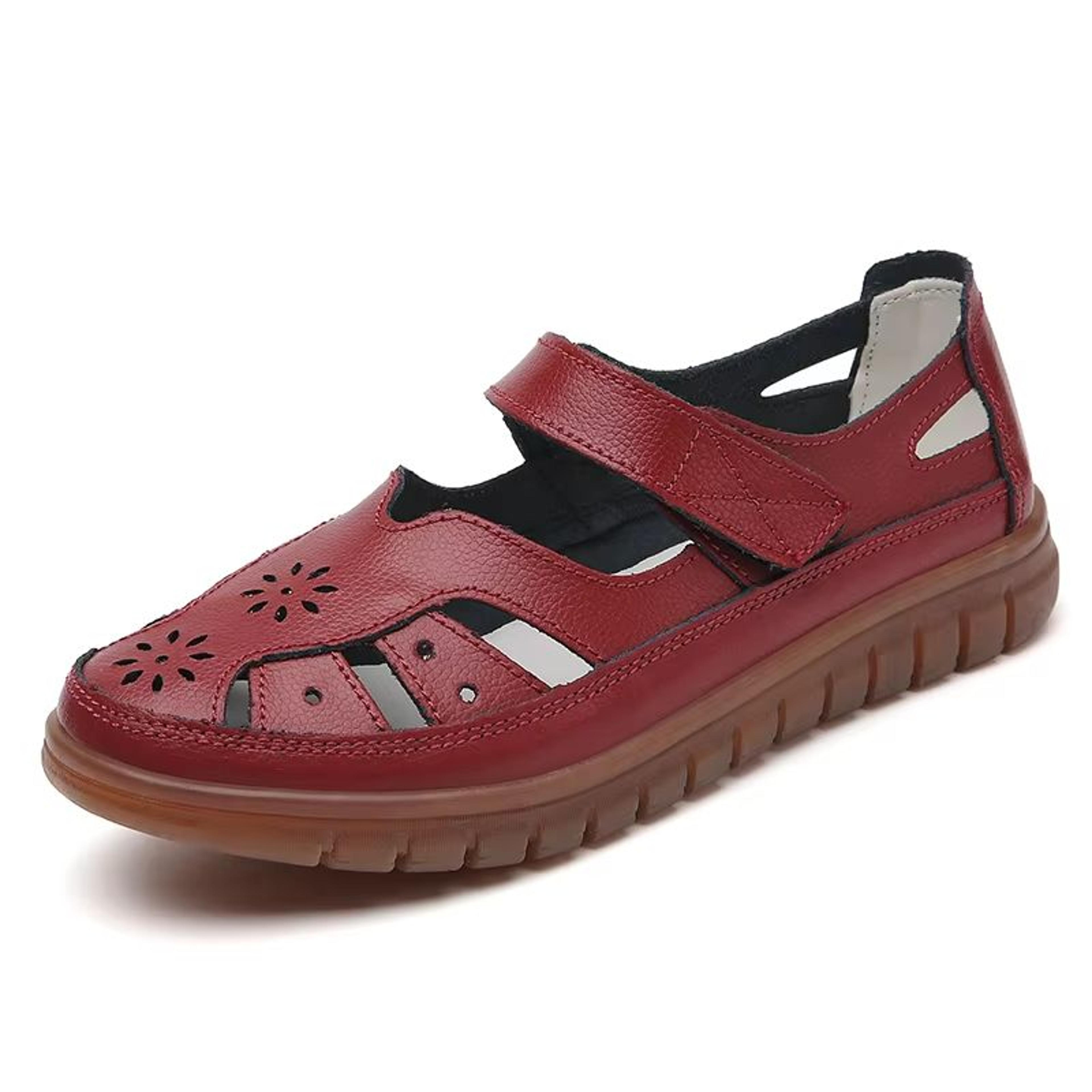 Women Breathable Leather Roman Sandals  Non Slip Casual Summer Shoes For Everyday Comfort 14