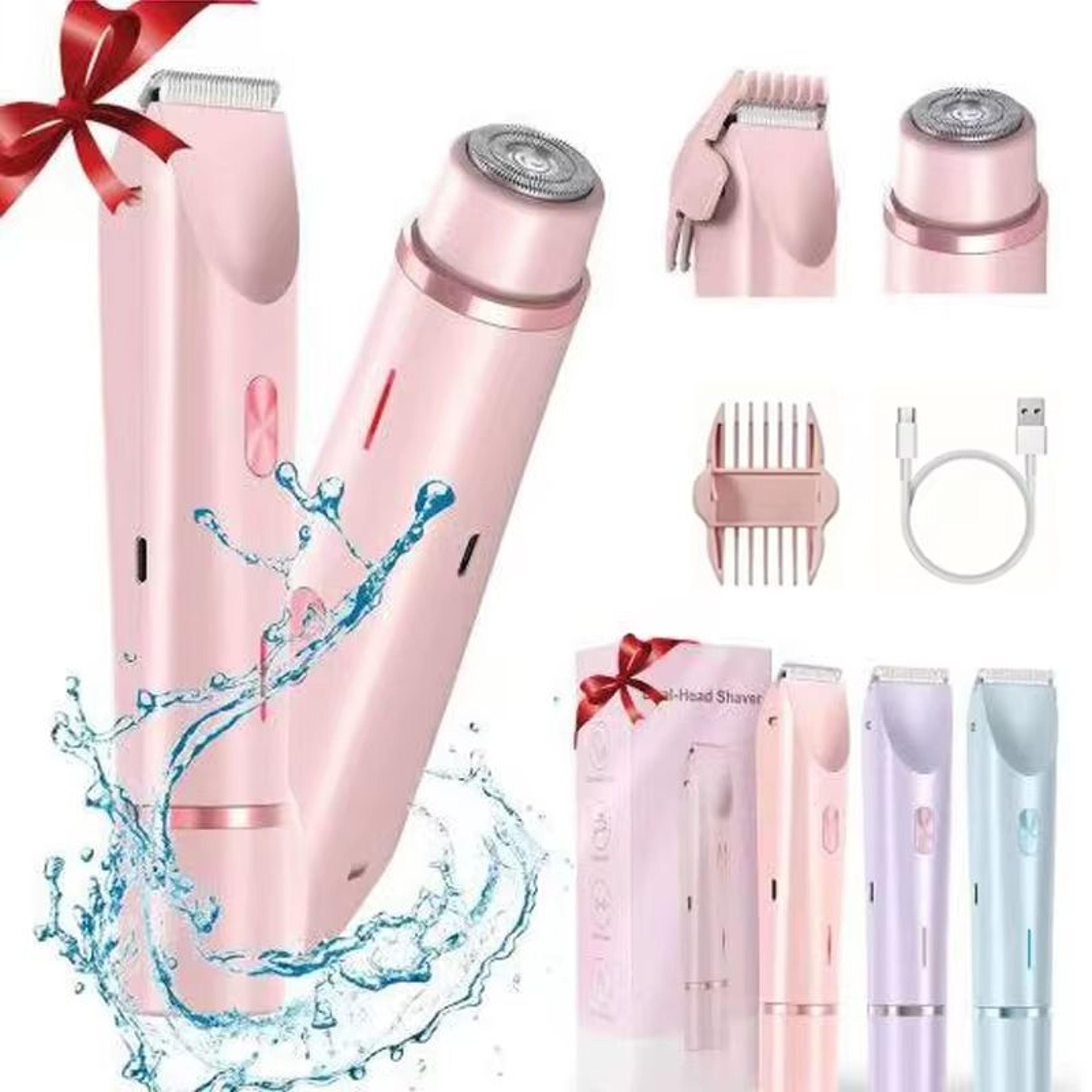 2 in 1 women electric shaver and trimmer – dual head rechargeable hair clipper for smooth grooming