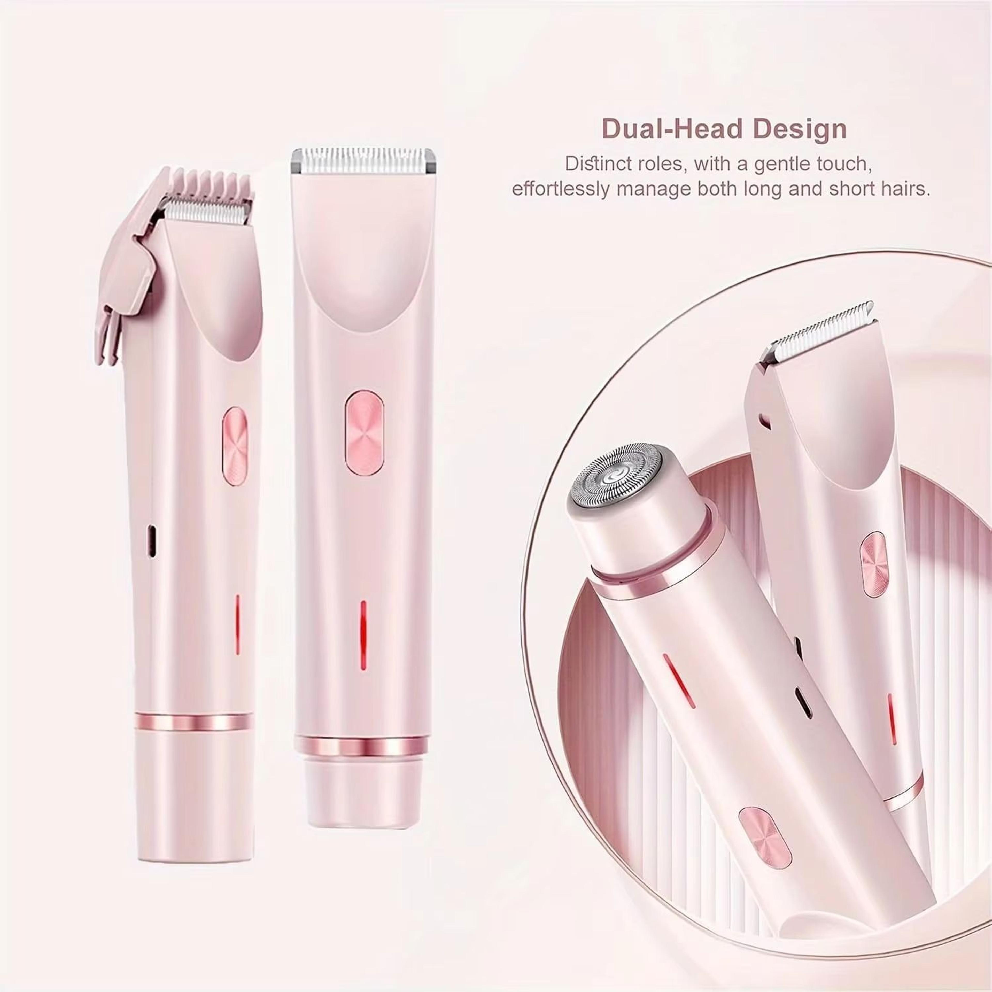 2 In 1 Women Electric Shaver And Trimmer  Dual Head Rechargeable Hair Clipper For Smooth Grooming 5