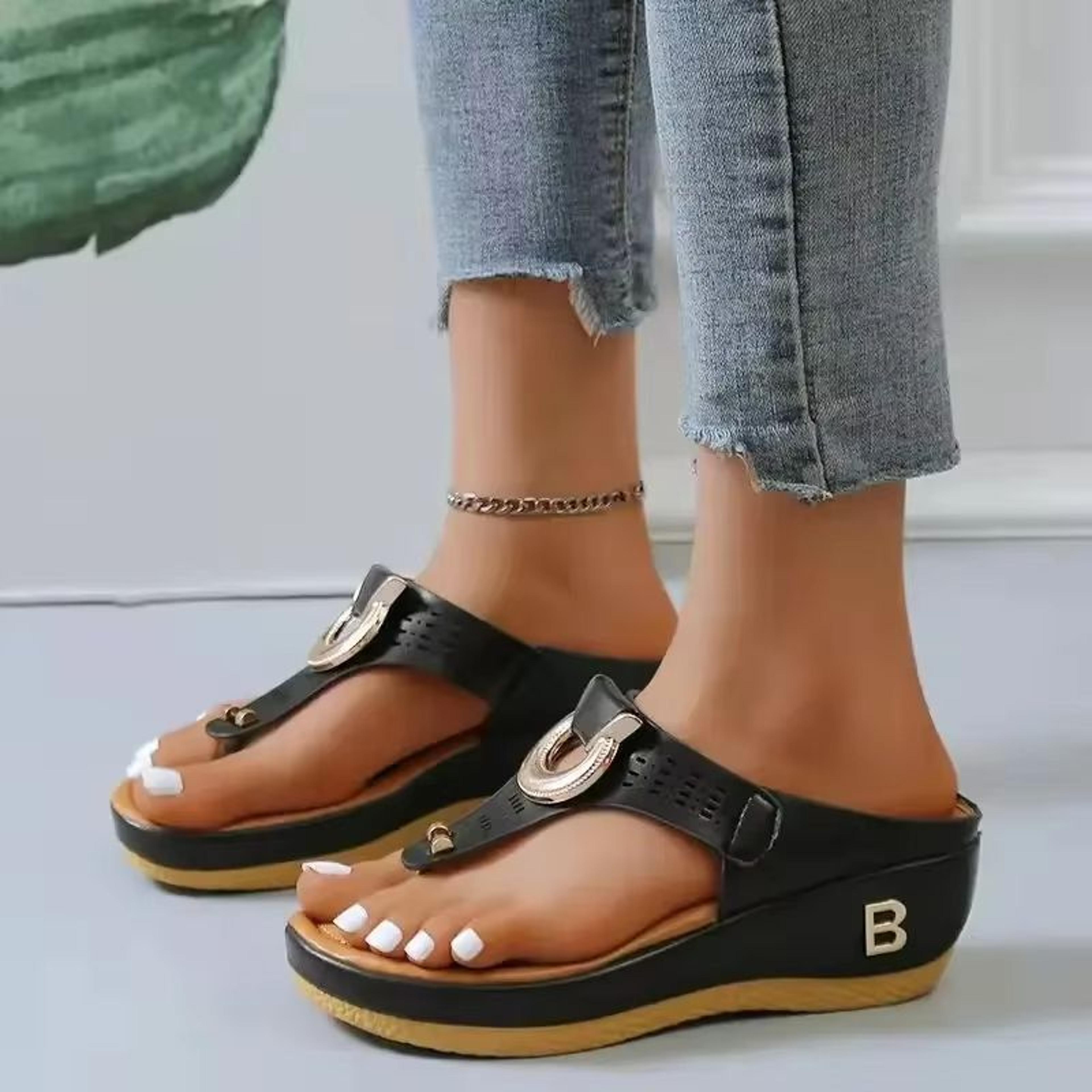 Sunlet Comfort Wedge  Big Size Women Platform Sandals 6