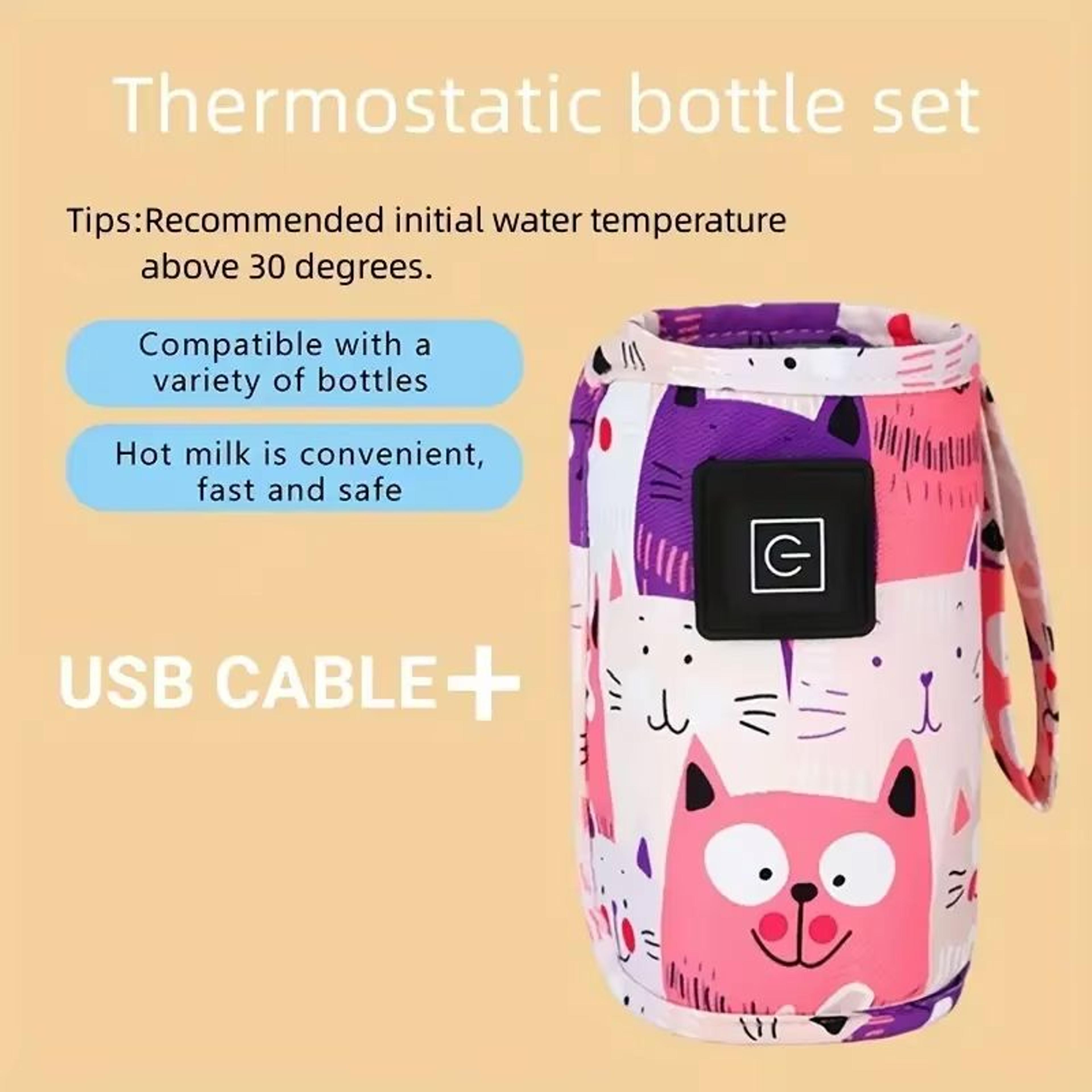 USB Milk Water Warmer Travel Stroller Insulated Bag Nursing Bottle Heater Portable Bottle Feeding W 4