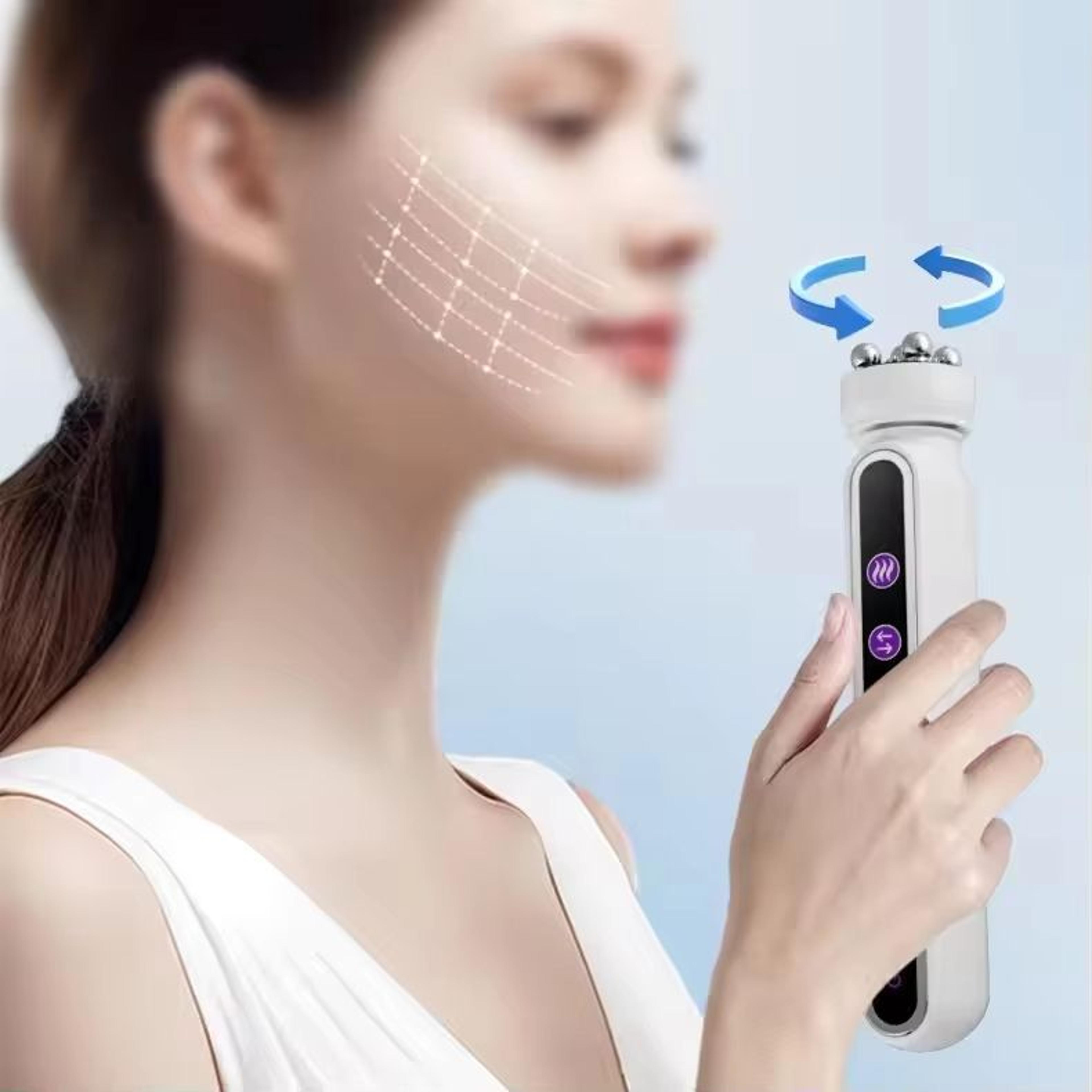 3in1 RF Heating EMS Facial 360 Roller Massager For Fine Lines Lifting Skin Rejuvenation Skin Firm M 2