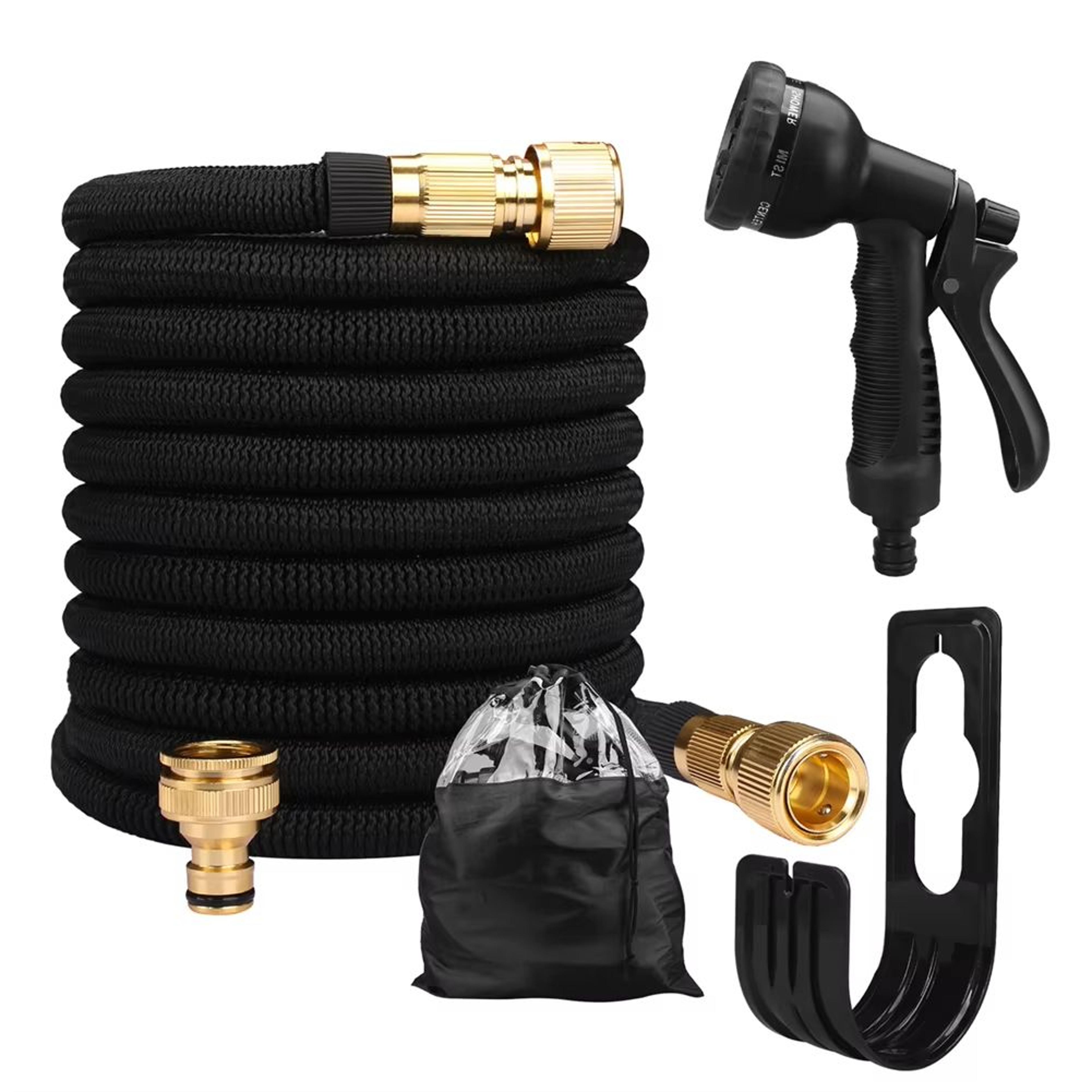 Garden Water Hose Expandable  High Pressure PVC Reel With Double Metal Connector For Garden Farm Ir 0
