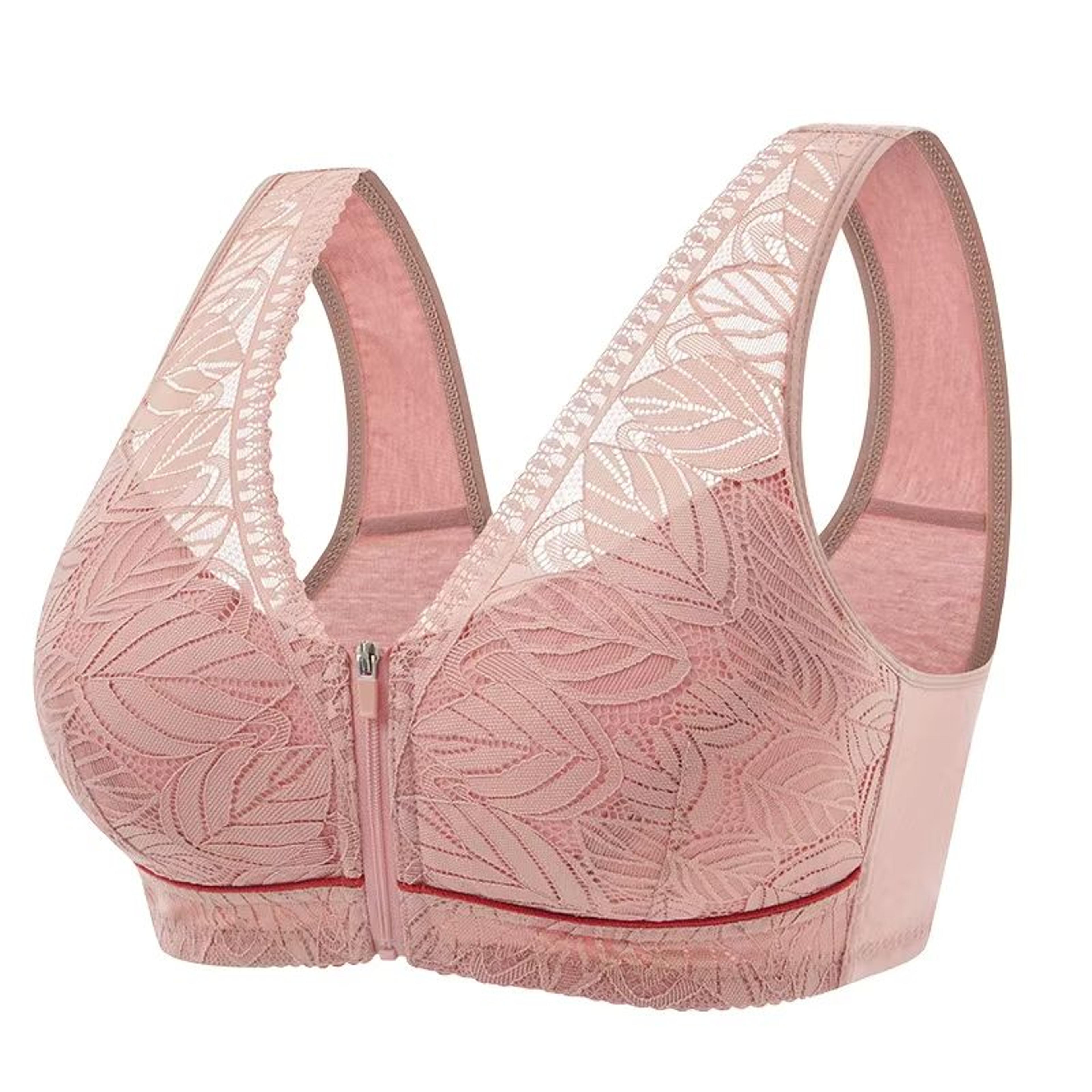 PlusSize Front Zip Sports Bra Cotton Support Tank 5