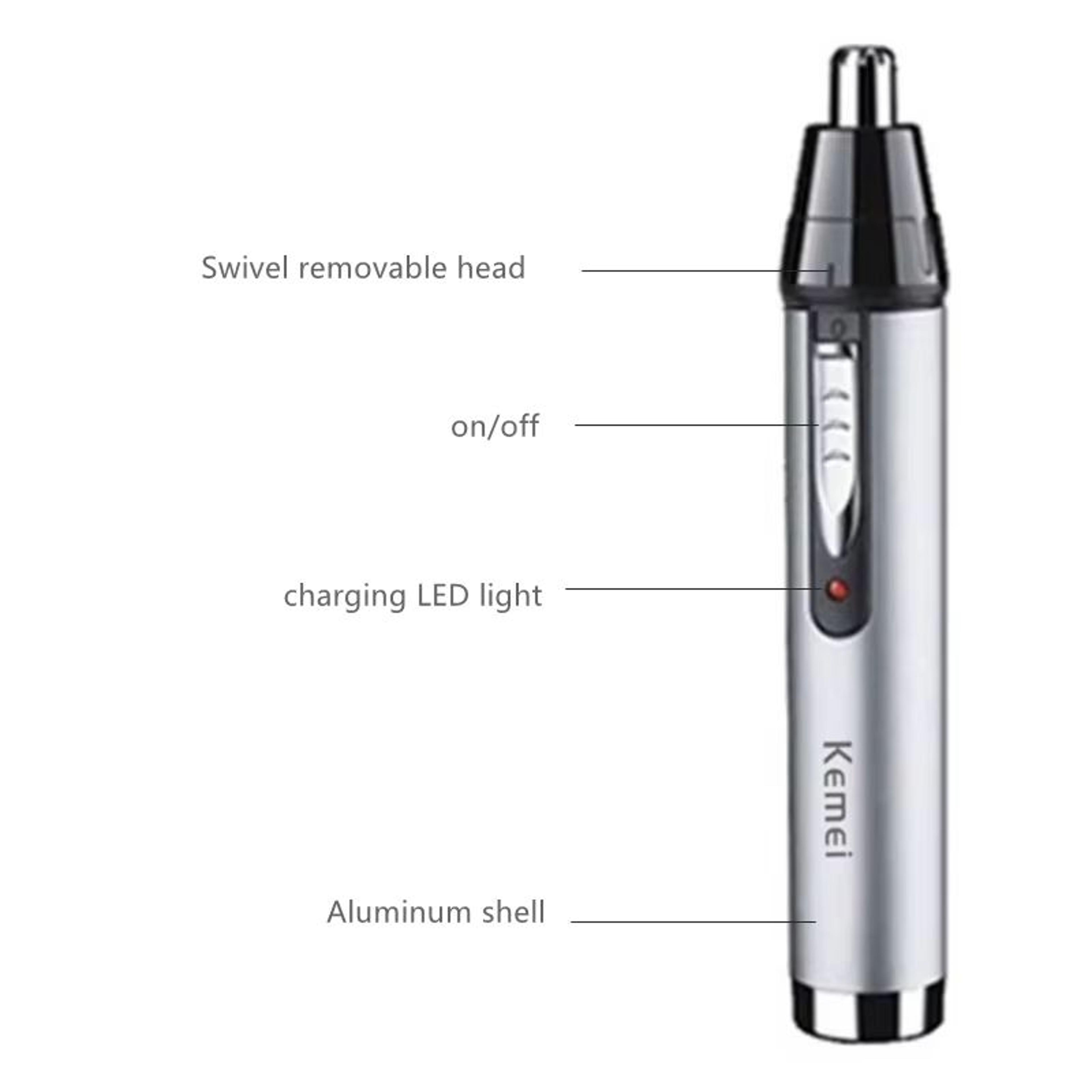 Rechargeable Nose And Ear Hair Trimmer For Men  AllinOne Electric Grooming Kit For Beard Eyebrows A 3