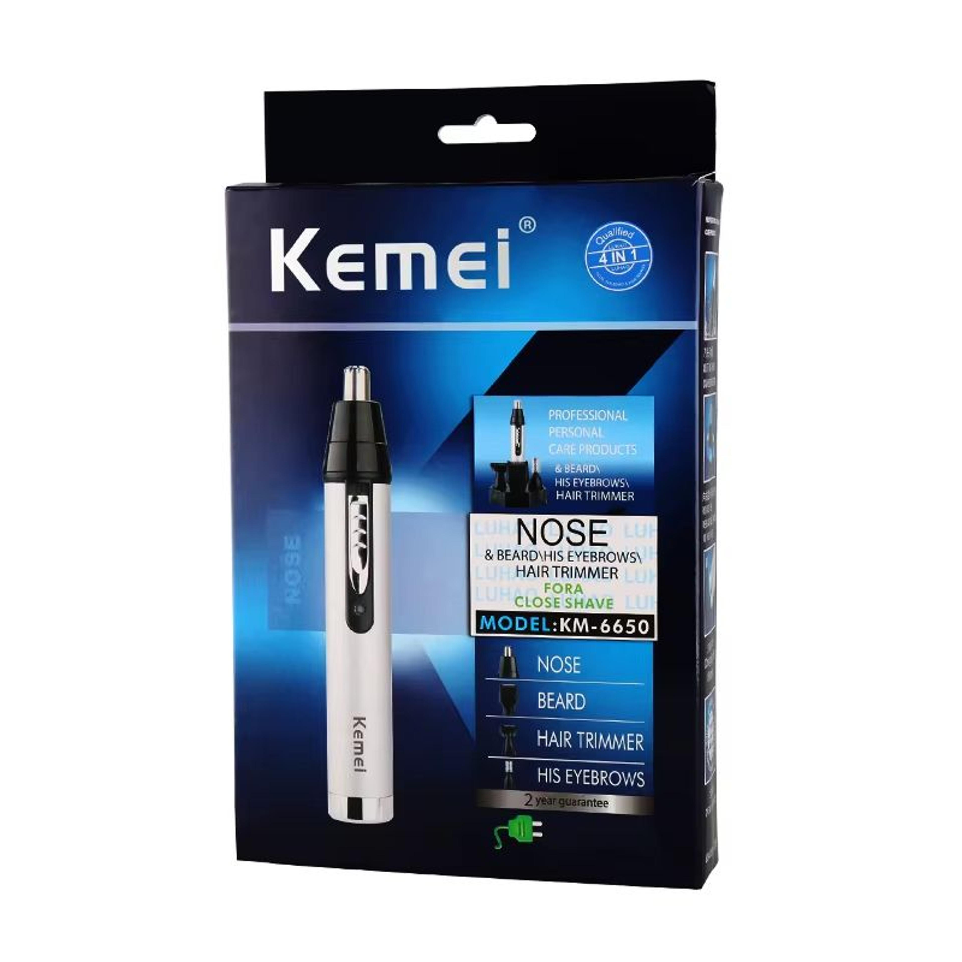 Rechargeable Nose And Ear Hair Trimmer For Men  AllinOne Electric Grooming Kit For Beard Eyebrows A 4