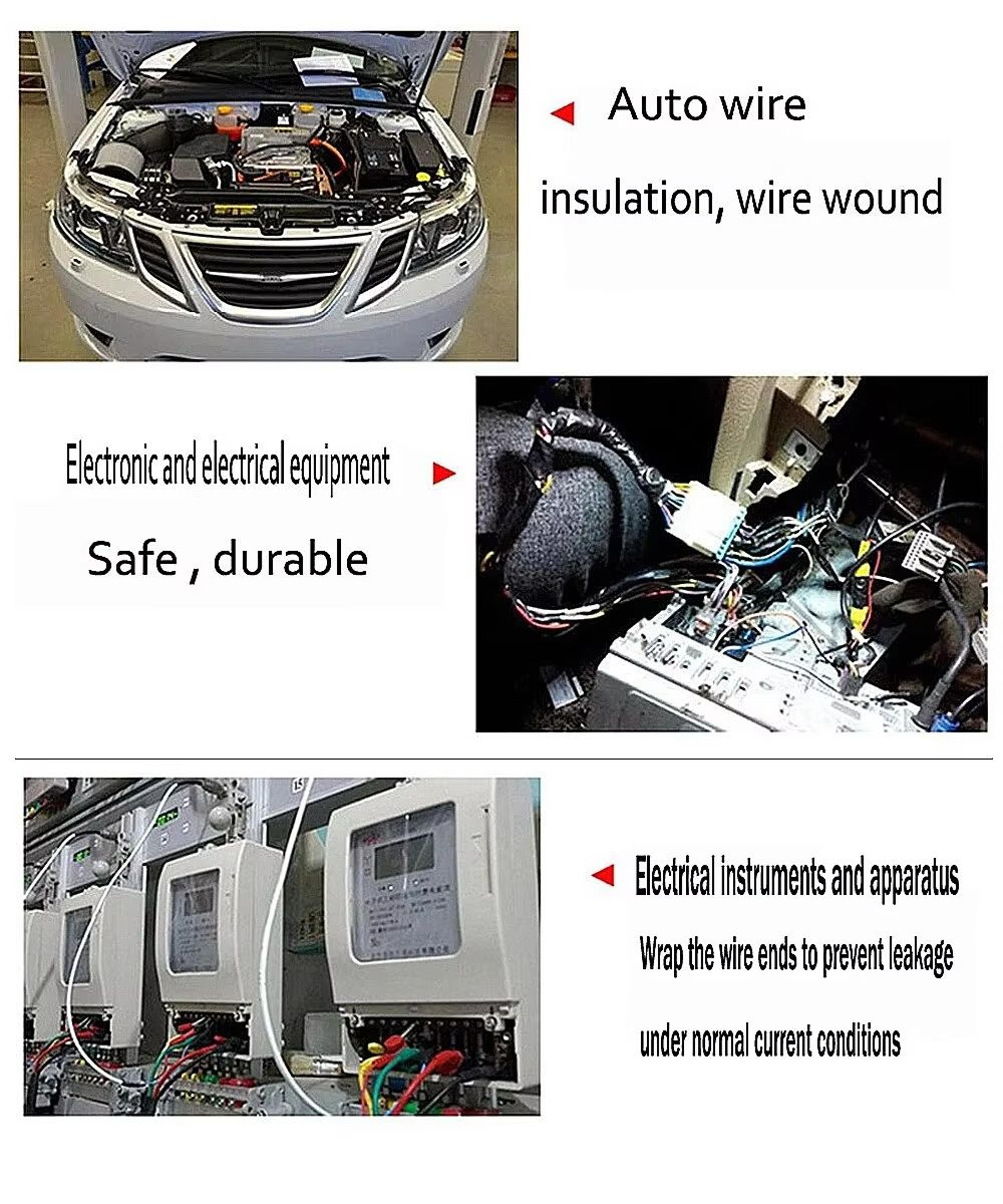 HeatResistant Adhesive Cloth Tape  15M Flame Retardant Automotive Wire Harness Wrap 4