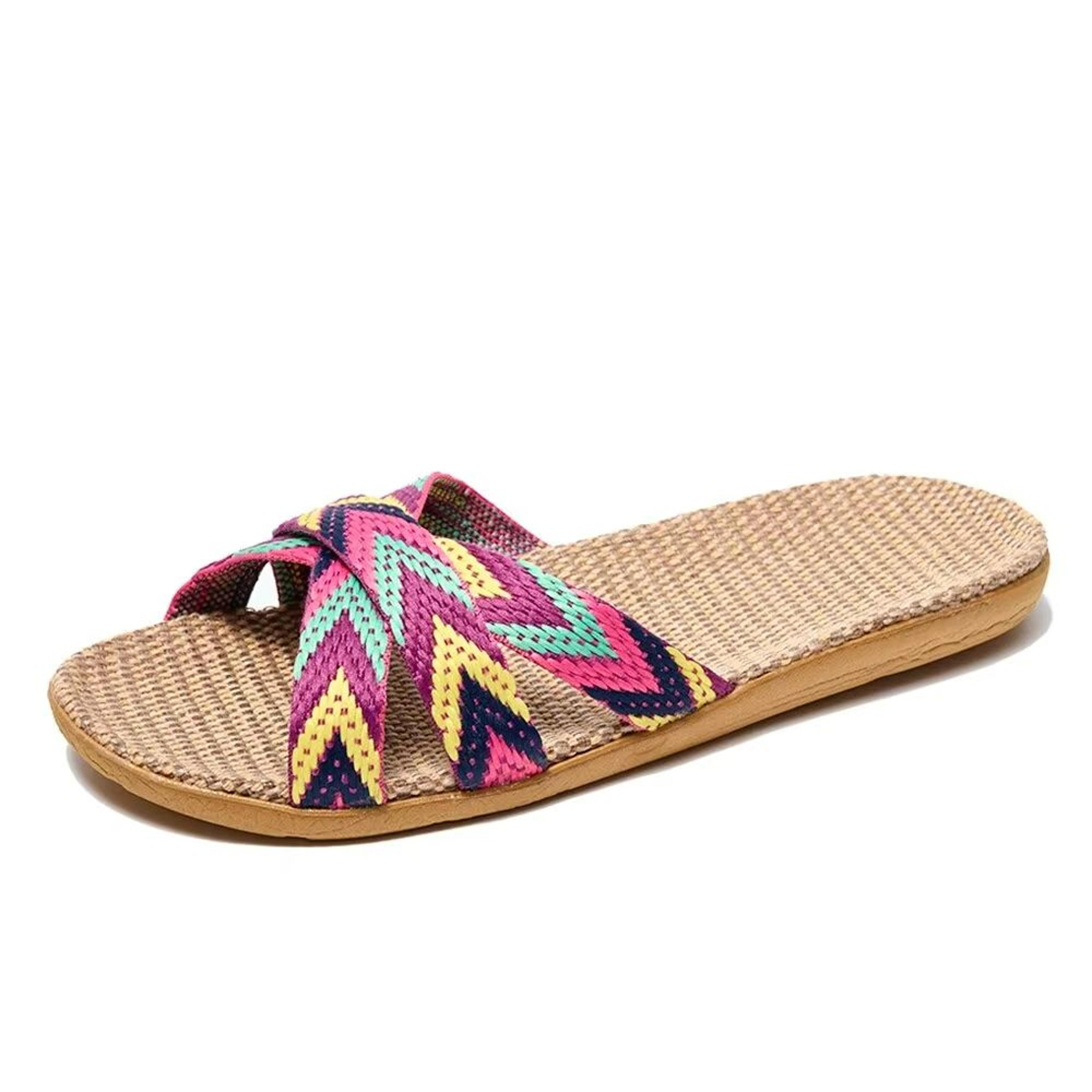 CozyStep Breathable Linen Indoor Slippers For Women  Couples 9